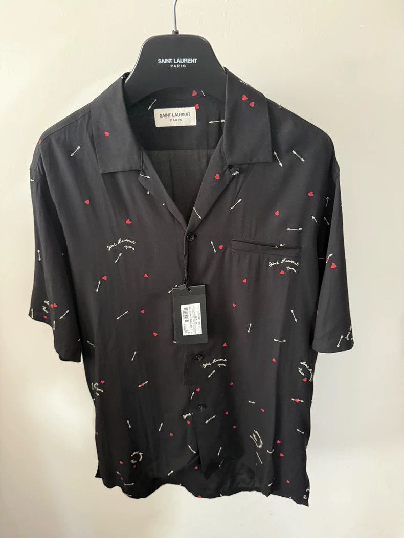 Saint Laurent Paris Saint Laurent Paris size 38 Love print shirt 2505-Nextarro Size US M / EU 48-50 / 2 - 1 Thumbnail