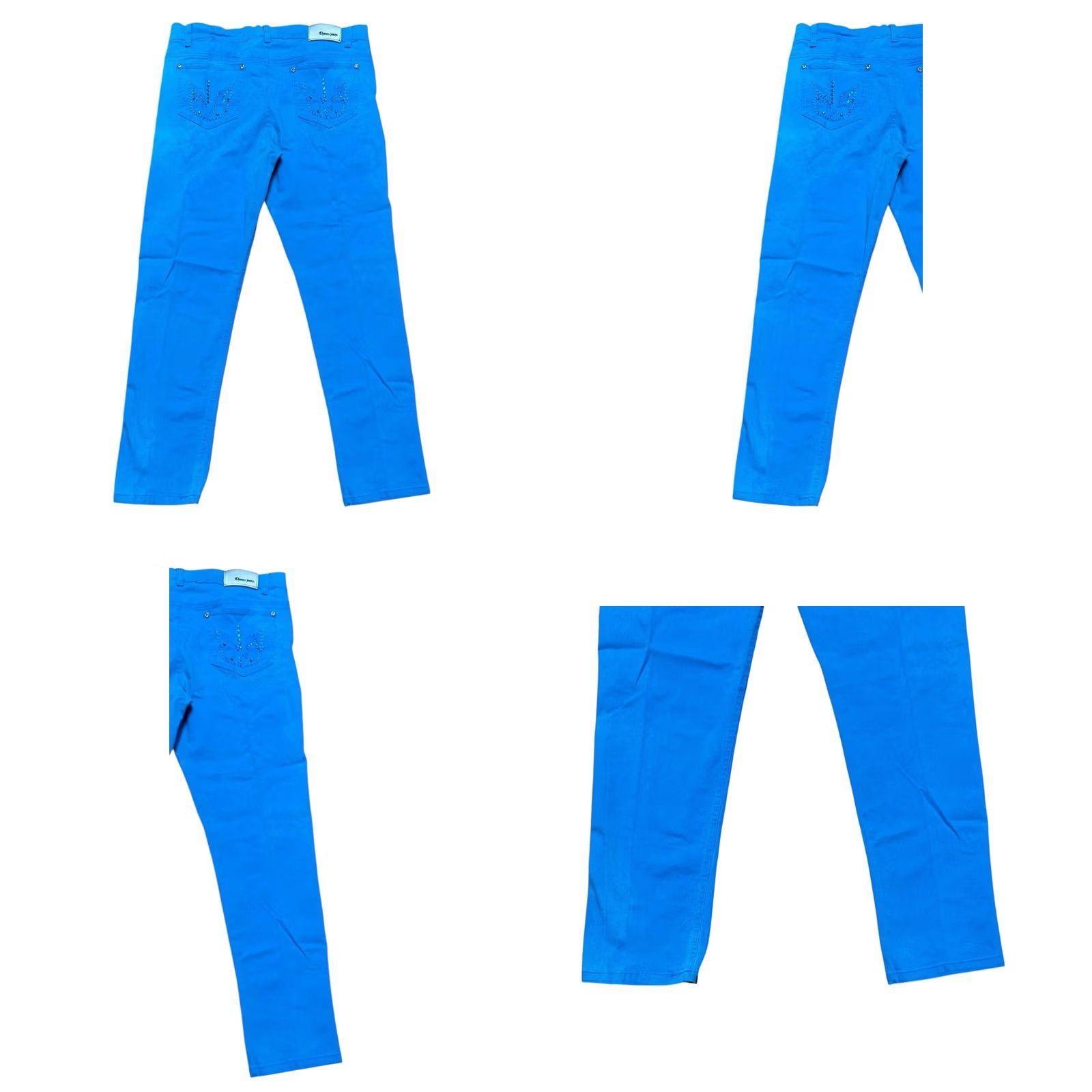 Vintage VINTAGE Chams Jeans Royal Blue Pants Studded Butterfly Pockets Women’s Sz 16 Y2K Jeans Women Fits Regular 34 In Waist 30 In Inseam 5-Pocket Design Size 38" / US 16 / IT 52 - 10 Thumbnail