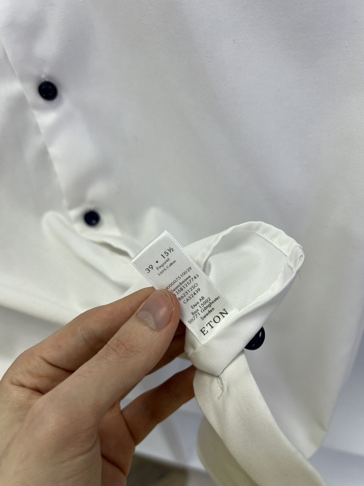 Eton × Vintage Vintage Eton Denim White Button Up Shirt Size US M / EU 48-50 / 2 - 9 Thumbnail