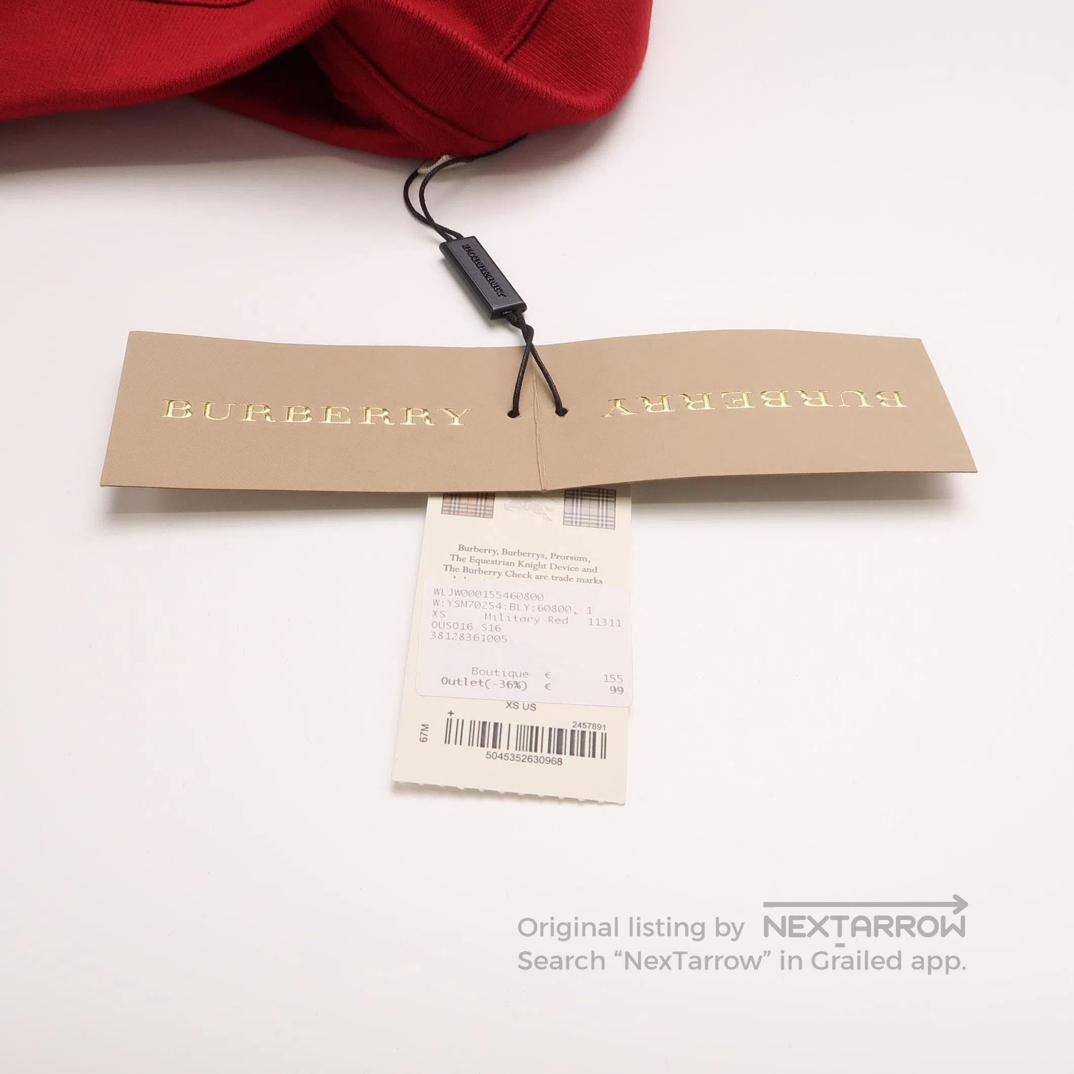 Burberry Burberry Brit Red Cotton Polo Shirt . Size US XS / EU 42 / 0 - 4 Thumbnail