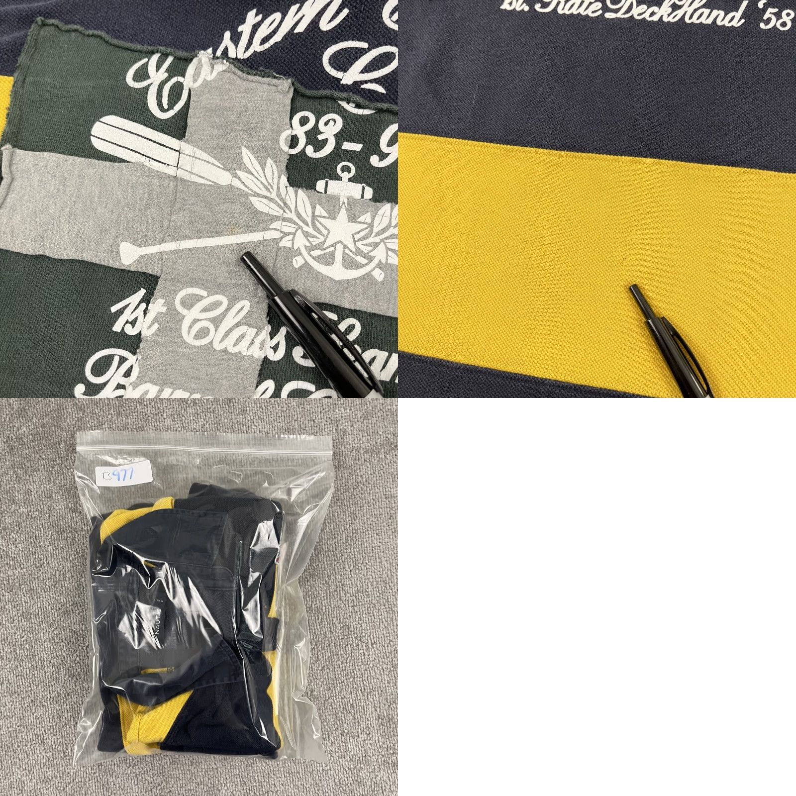 Nautica Nautica Rugby Polo Shirt Mens XL Blue Yellow Striped Embroidered Logo Classic Preppy Size US XL / EU 56 / 4 - 8 Thumbnail