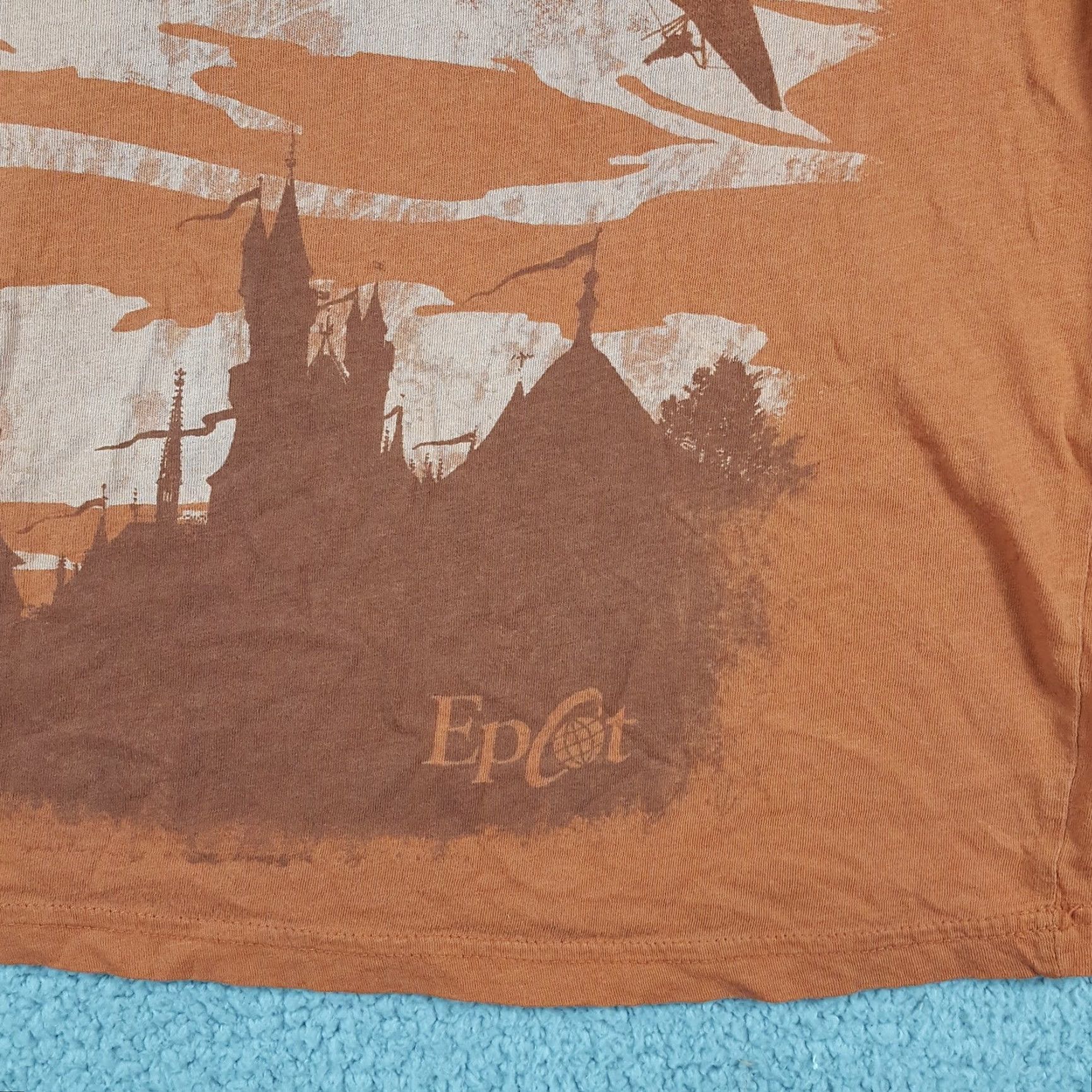 Disney Vintage Walt Disney World Soarin' Epcot Theme Park T-Shirt Men Medium Orange Cartoon Mickey Retro 90s Y2K Size US M / EU 48-50 / 2 - 3 Thumbnail