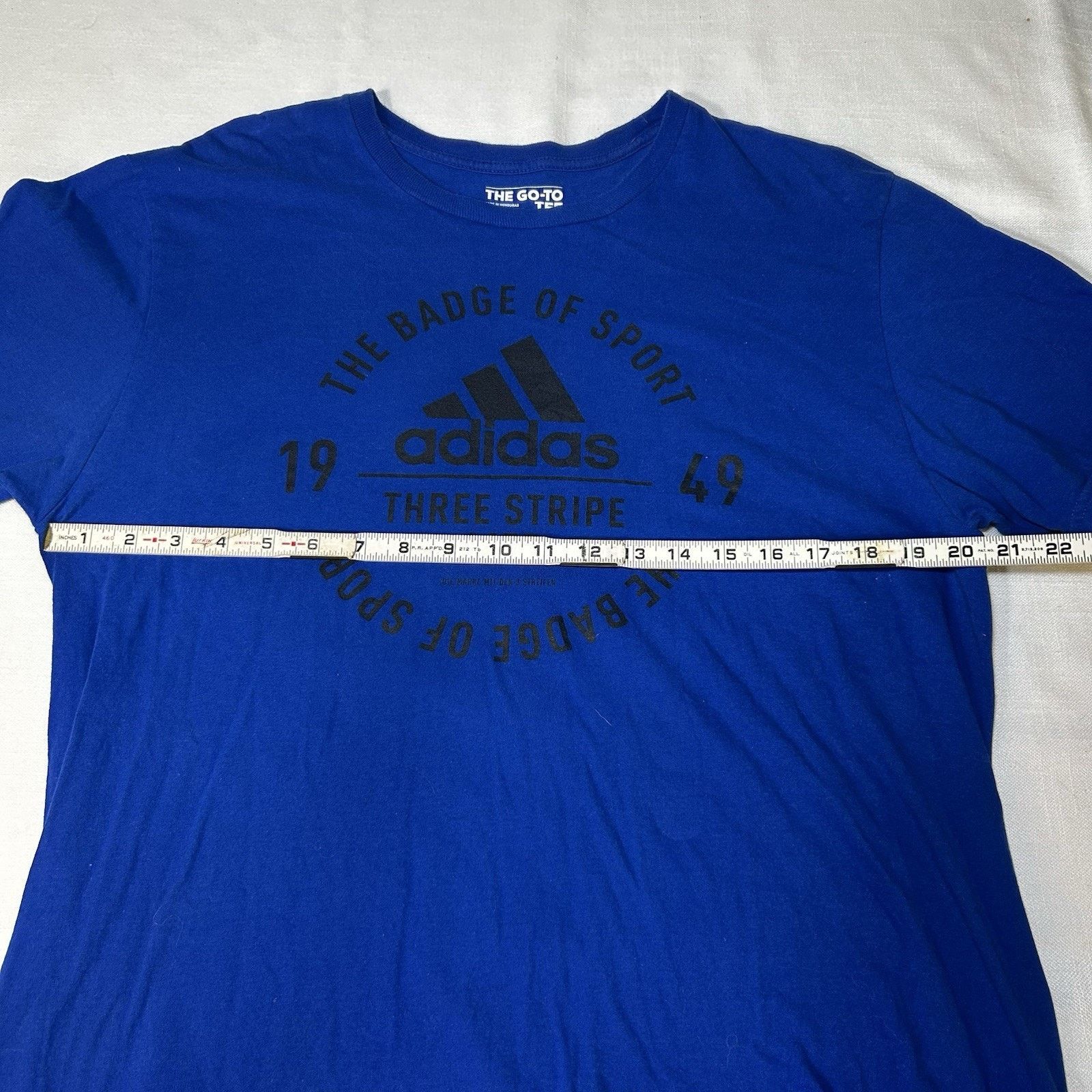 Adidas Men's Adidas Logo Blue 3 Stripe shirt Large L Size US L / EU 52-54 / 3 - 4 Thumbnail