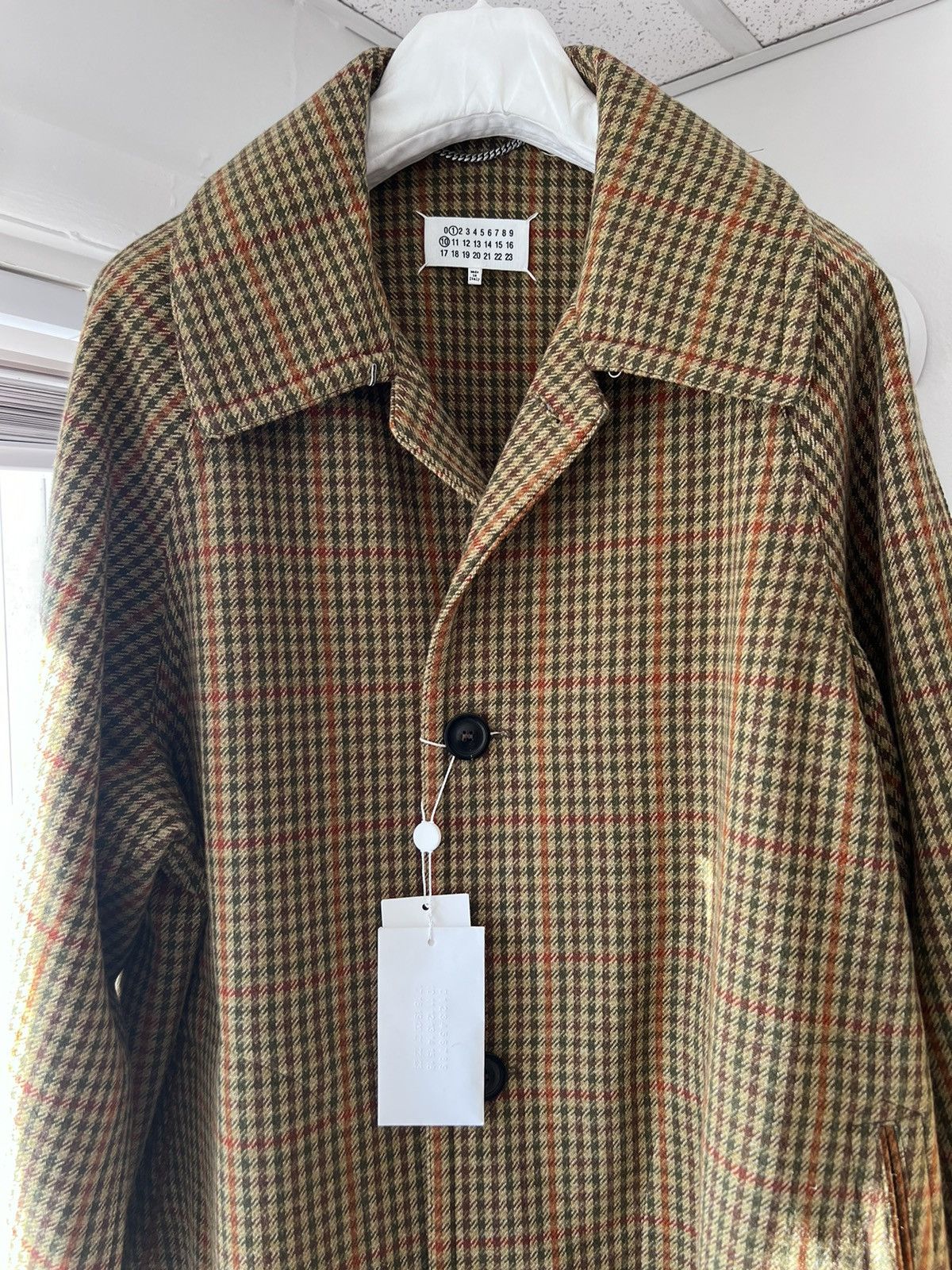 Maison Margiela $4.5k+ FW22 Lines 1 & 10 checked greatcoat, IT50 (oversized) Size US M / EU 48-50 / 2 - 3 Thumbnail