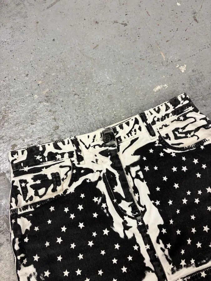 Dolce & Gabbana 2010s Dolce & Gabbana Overprint Stars Black & White Skirt Size 26" / US 2 / IT 38 - 5 Thumbnail