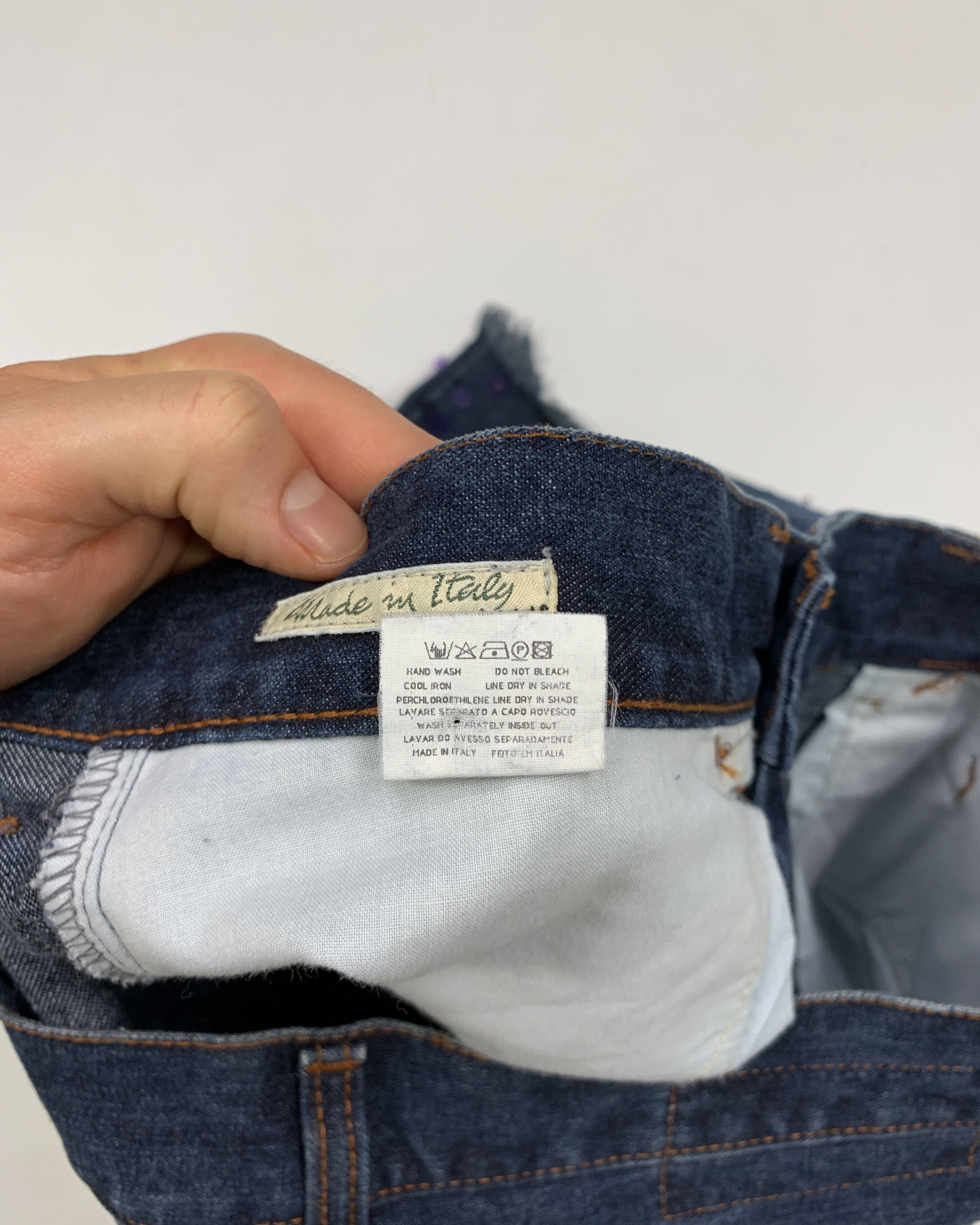 Jean Paul Gaultier 90s Embellished Flared Rave Jeans Size 30" / US 8 / IT 44 - 10 Thumbnail