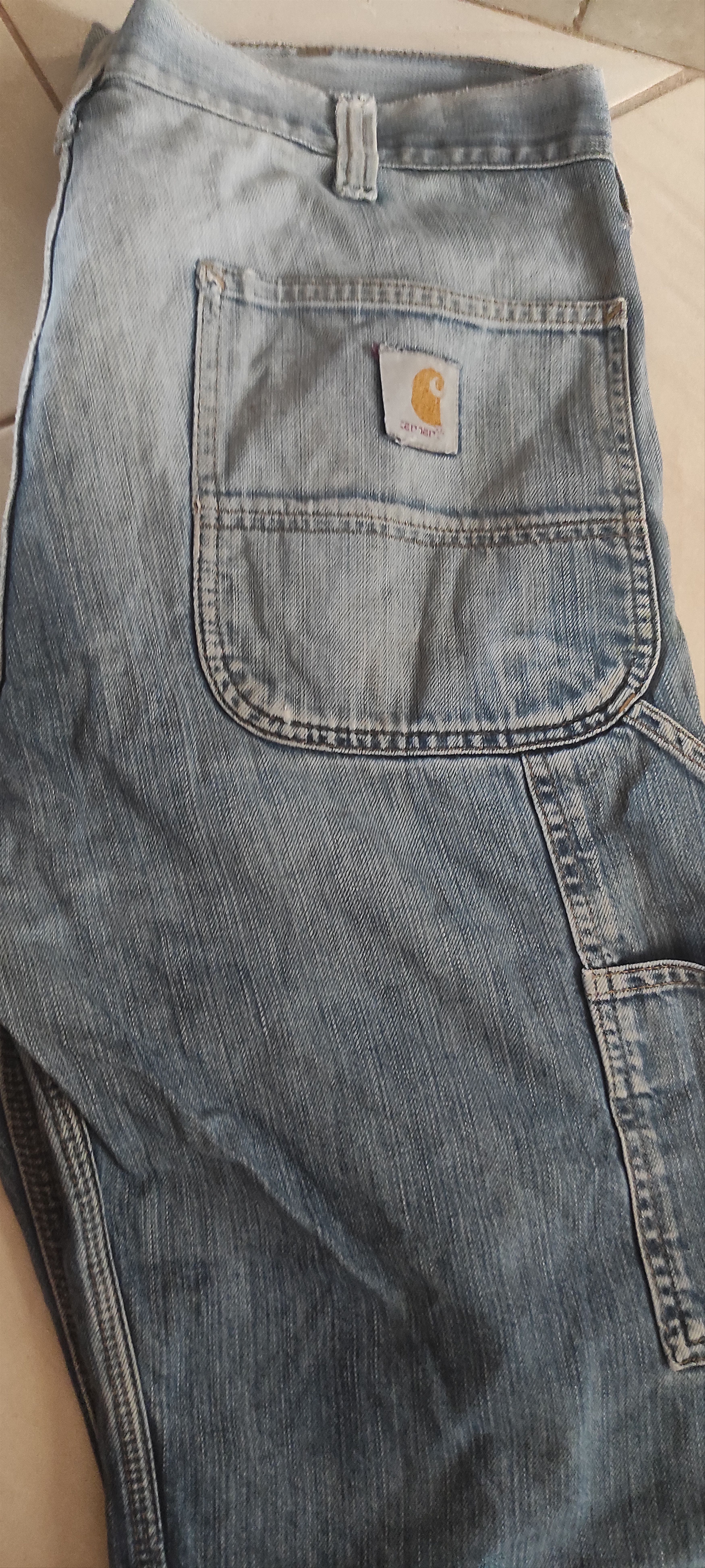 Carhartt × Vintage Carhartt Denim Dungaree Burmuda Cargo Shorts Mens Size 33 Size US 33 - 7 Thumbnail