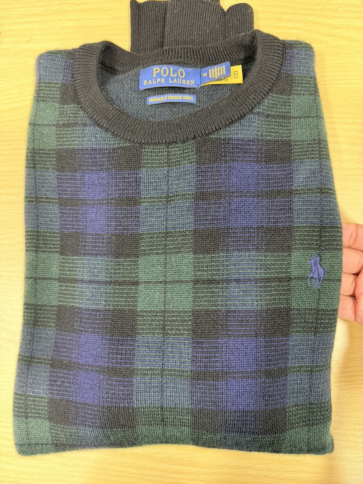 Ralph Lauren Polo Ralph Lauren Plaid Merino Wool Sweater Men Med Washable Size US M / EU 48-50 / 2 - 2 Thumbnail
