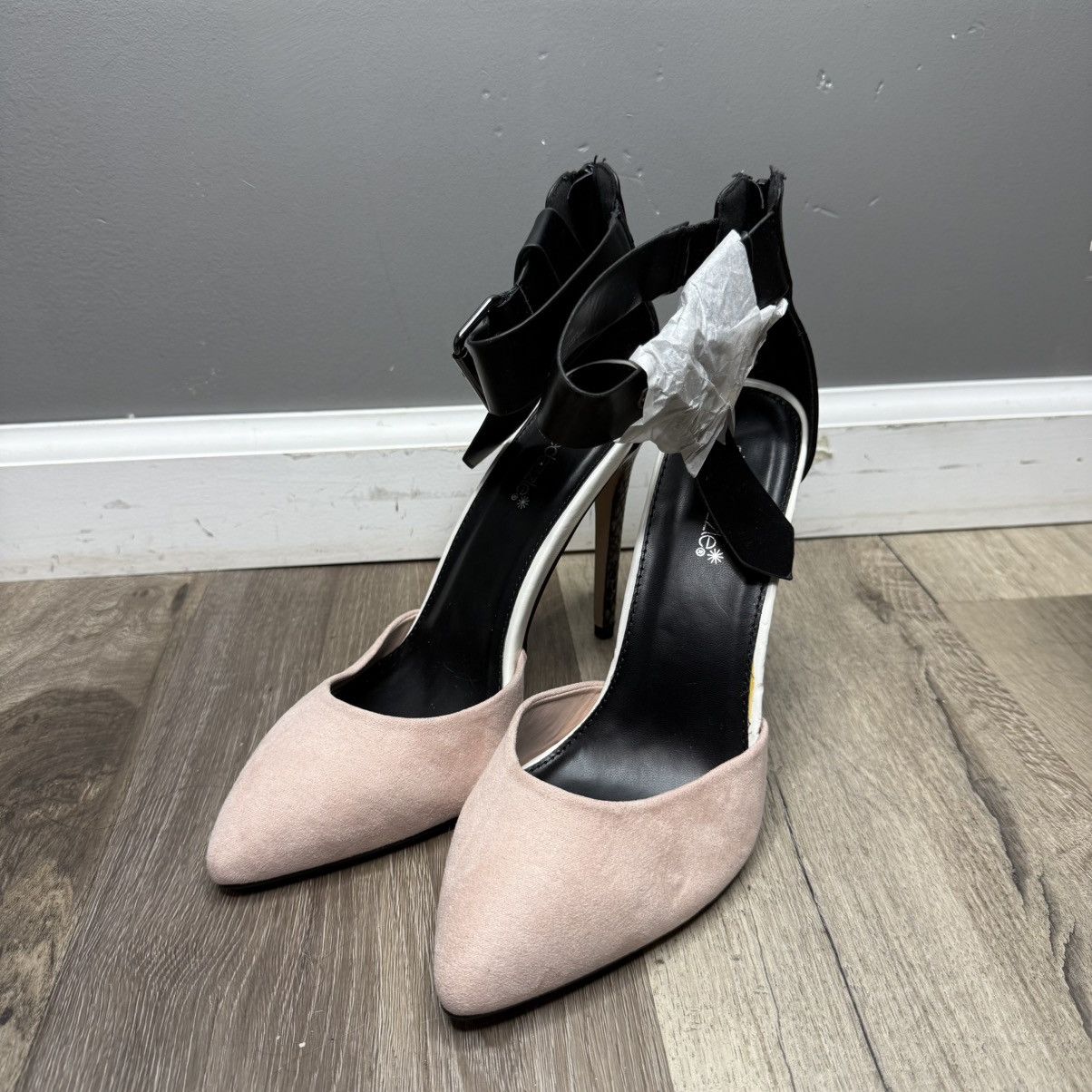 Other Shoe Dazzle Blush Pink Pointed Toe Ankle Strap Heels Size US 9.5 / IT 39.5 - 1 Thumbnail