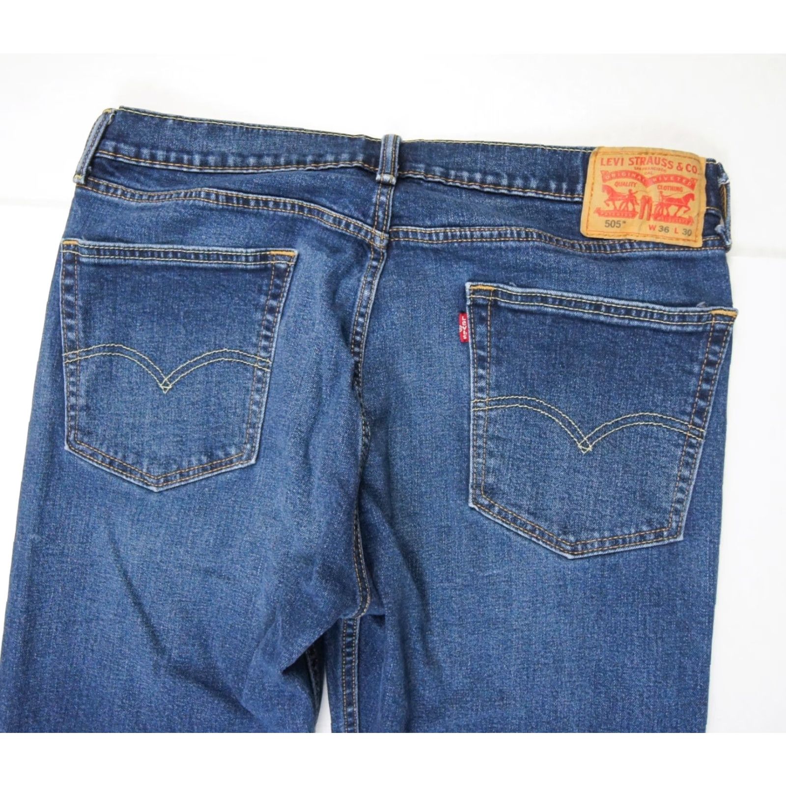 Levi's Levi's 505 Jeans Men's Casual Blue Denim 36x30 Straight Fit Regular Size US 36 / EU 52 - 5 Thumbnail