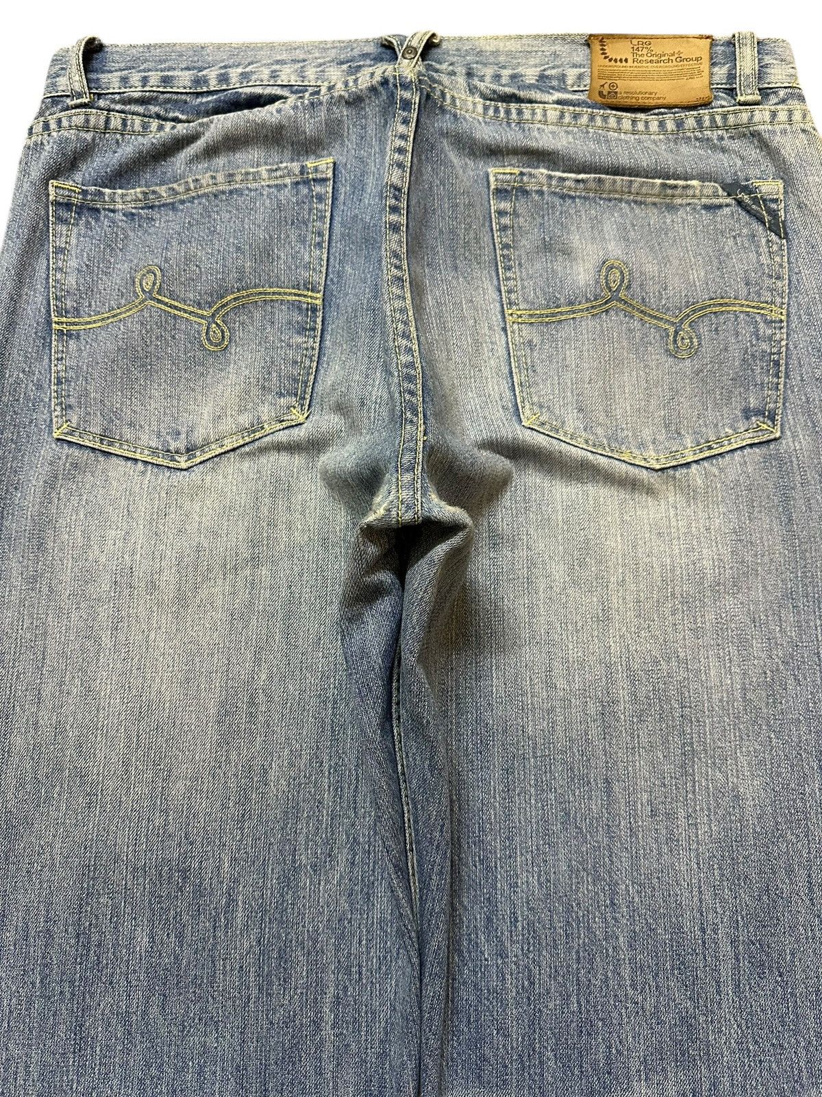 Sugar Cane Vintage Japanese Brand Mud Faded Wash Style Baggy Jeans Size US 36 / EU 52 - 5 Thumbnail