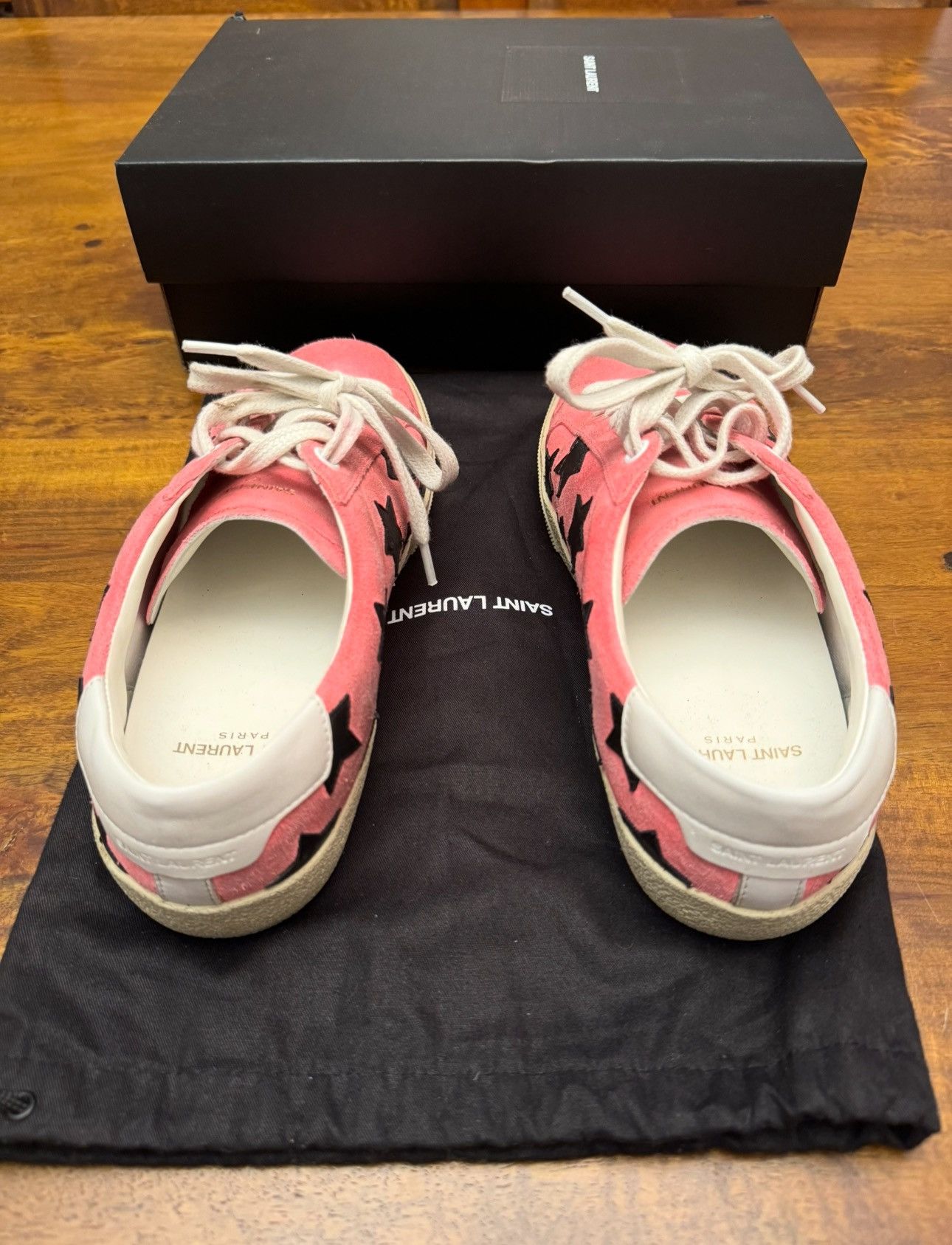 Saint Laurent Paris Saint Laurent SL/06 Star Classic Low Top Pink Sneakers Size US 9.5 / IT 39.5 - 5 Thumbnail