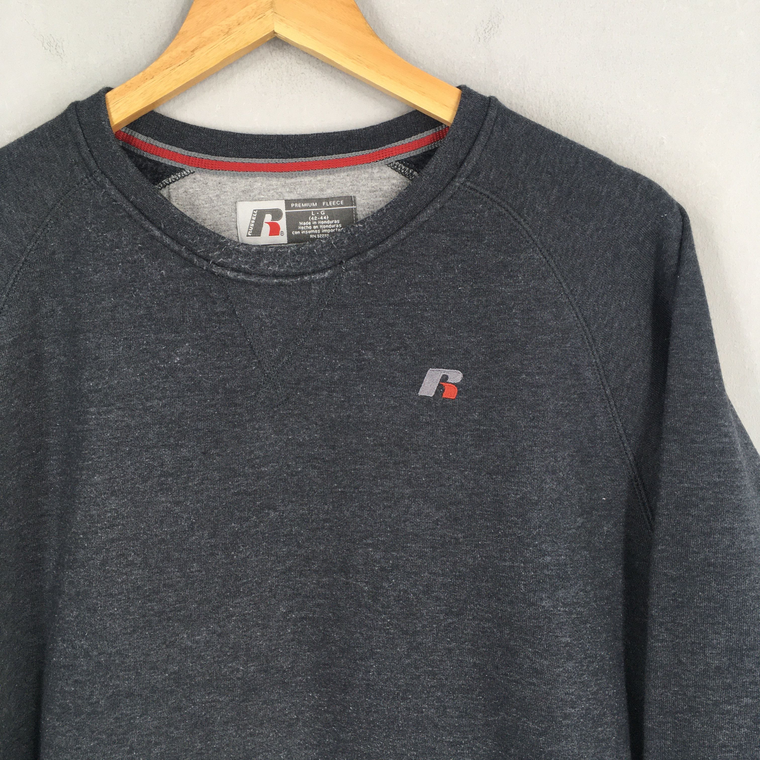 Russell Athletic × Vintage Vintage 90s Russell Athletic Gray Plain Sweatshirt Large Size US L / EU 52-54 / 3 - 2 Thumbnail