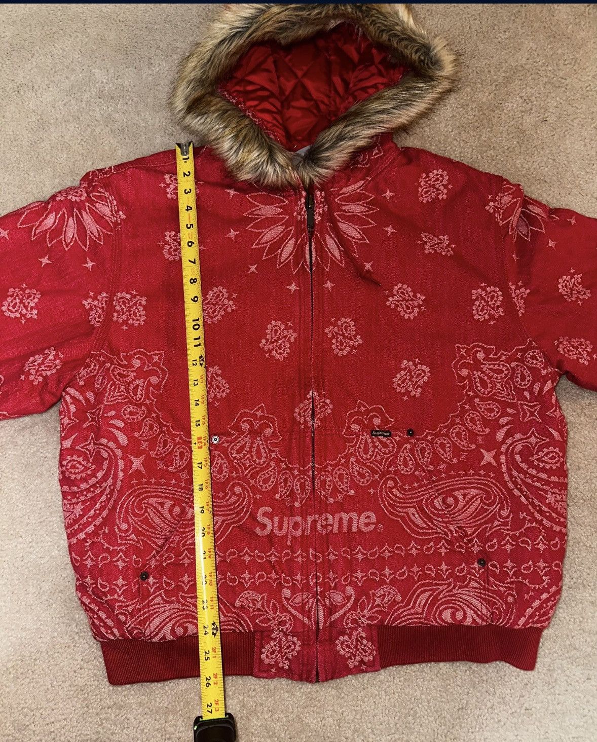 Supreme Supreme Bandana Jacquard Denim Hooded Work Jacket Size US L / EU 52-54 / 3 - 5 Thumbnail