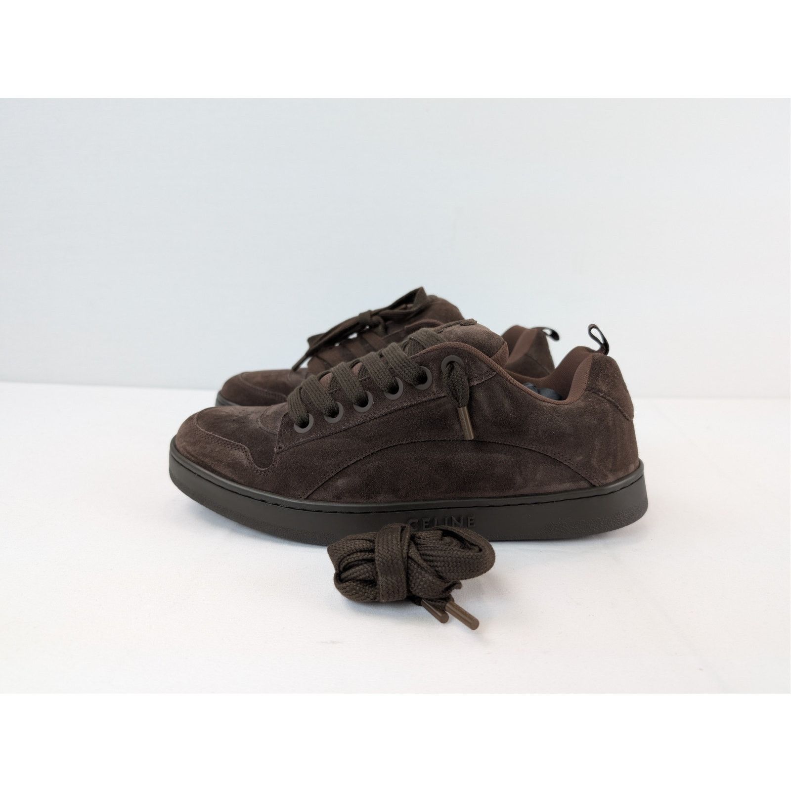 Celine o1rshd1 Suede Calfskin & Mesh Huntington Low top Sneakers Size US 10 / EU 43 - 10 Thumbnail