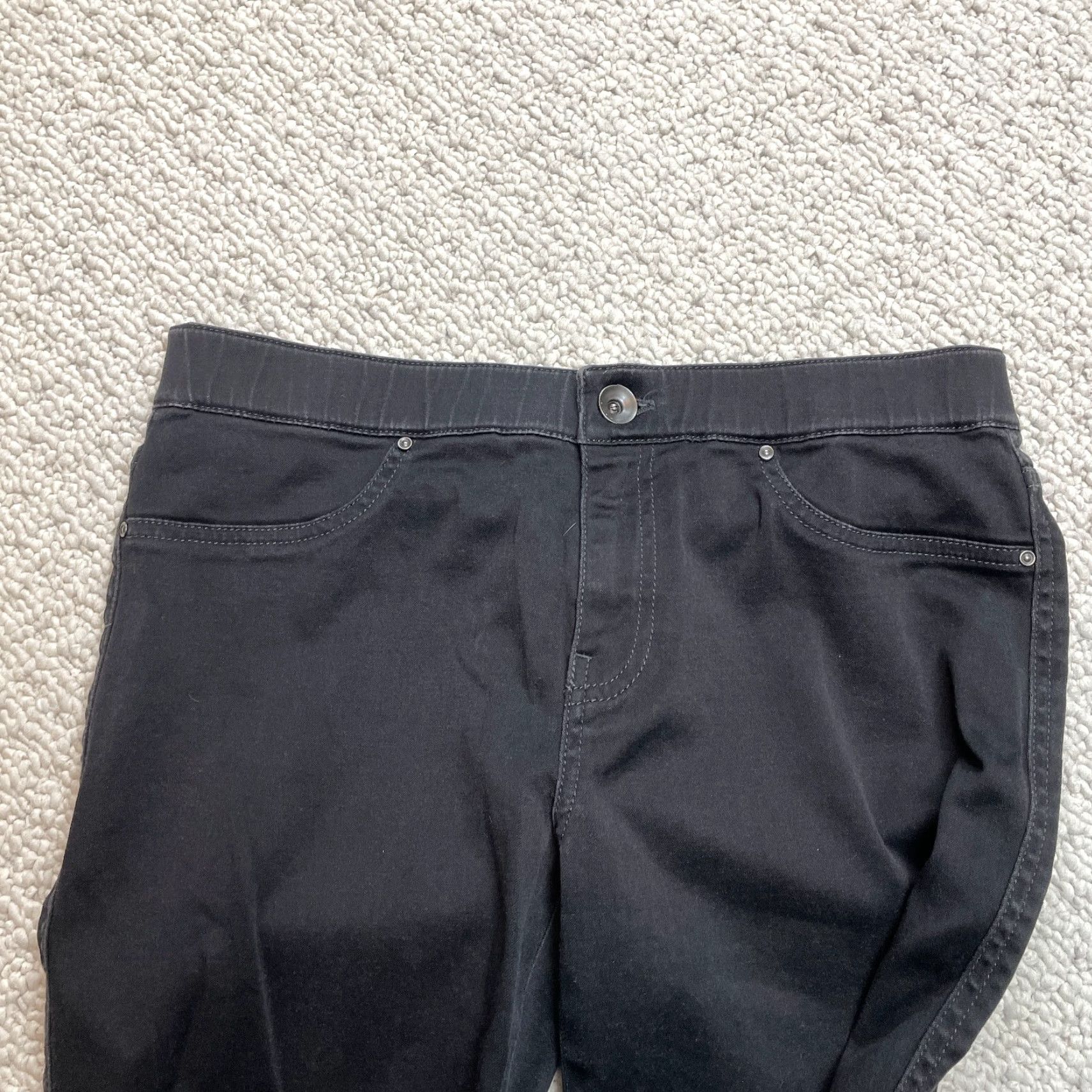 Vintage Elie Tahari Jeans Womens Straight Leg Black Stretch Pockets Solid 31x31.5 Size 24" / US 00 / IT 34 - 6 Thumbnail