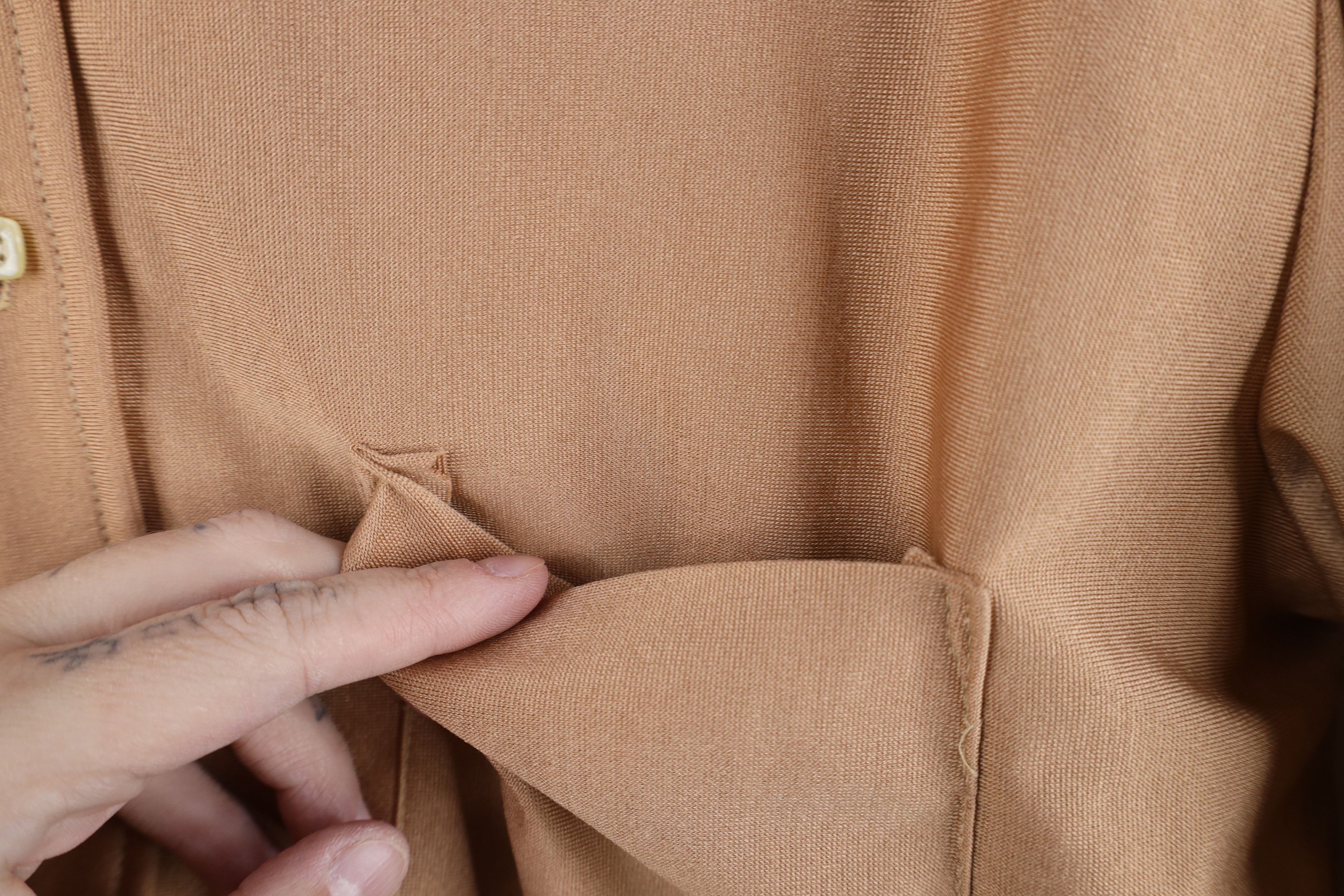 Vintage Vintage 70s Streetwear Knit Collared Button Shirt Brown USA Size US M / EU 48-50 / 2 - 6 Thumbnail