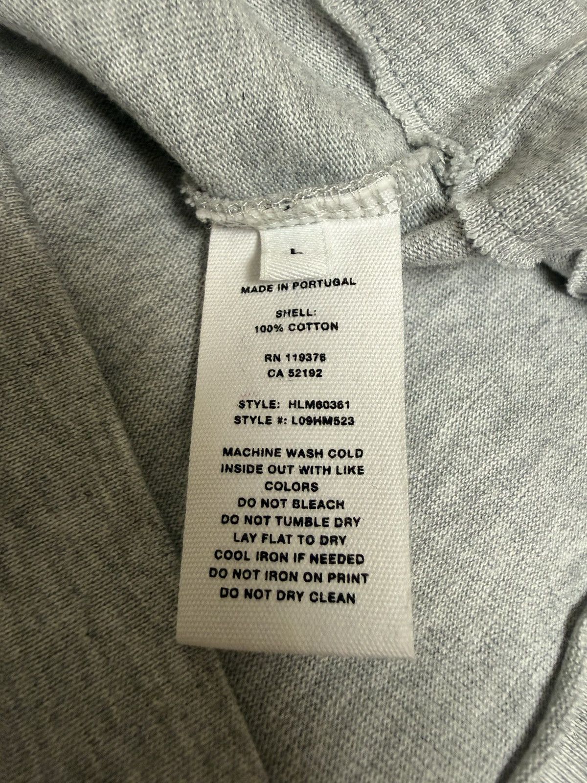 Helmut Lang Helmut Lang Grey Core Tee Size US L / EU 52-54 / 3 - 6 Thumbnail