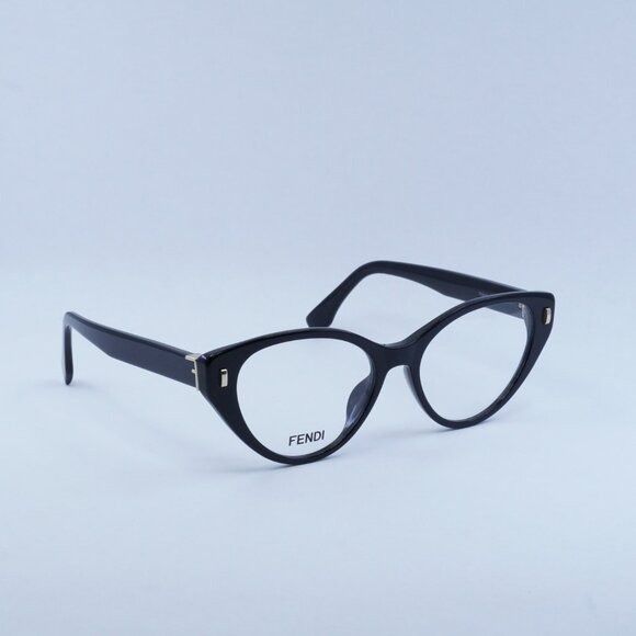 Fendi Fendi FE50020I 001 Eyeglasses Shiny Black 53mm Cat Eye Frame Size ONE SIZE - 10 Thumbnail