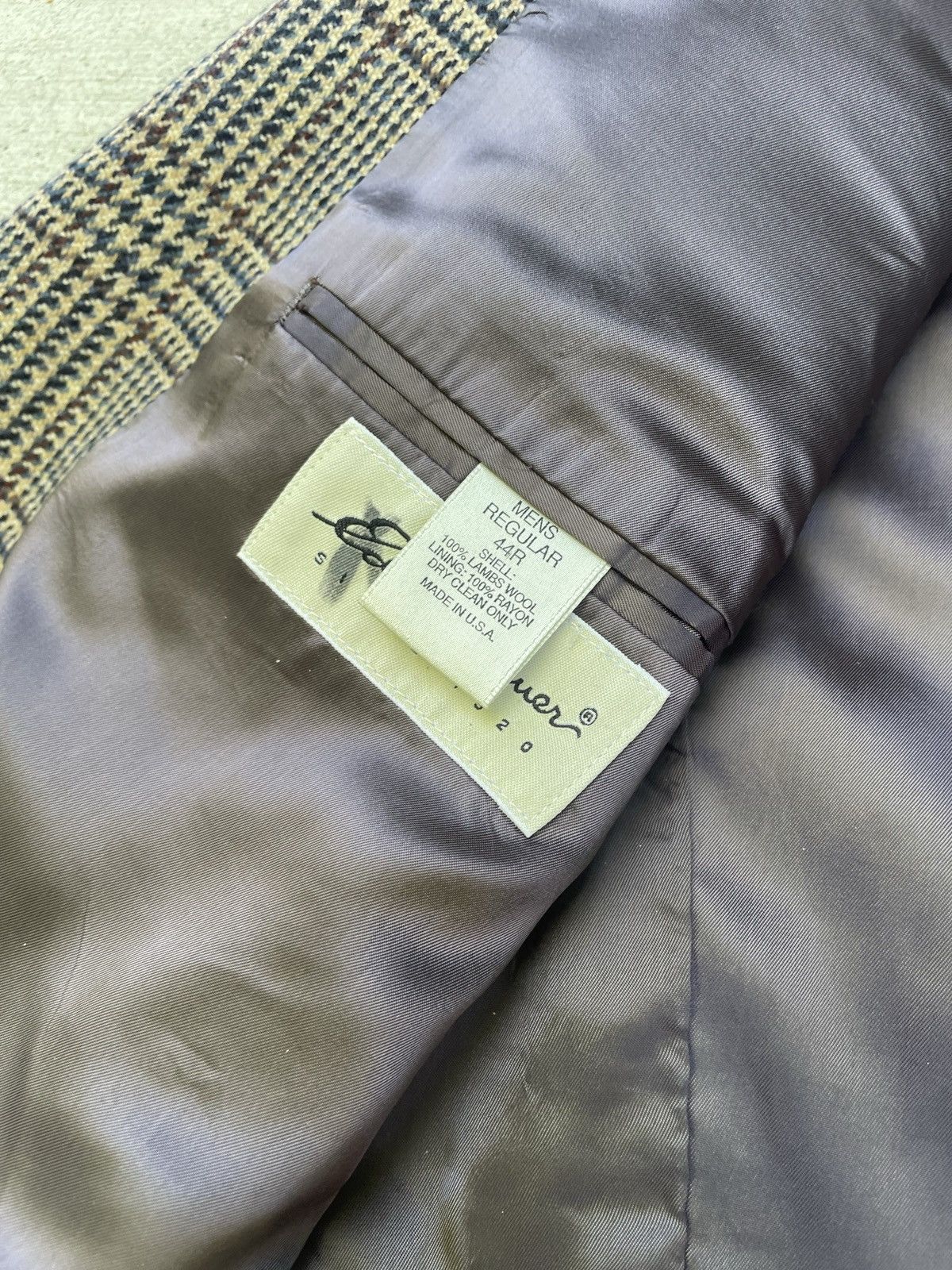 Eddie Bauer × Vintage Eddie Bauer Houndstooth Plaid Tweed Sport Coat Size 44R - 6 Thumbnail