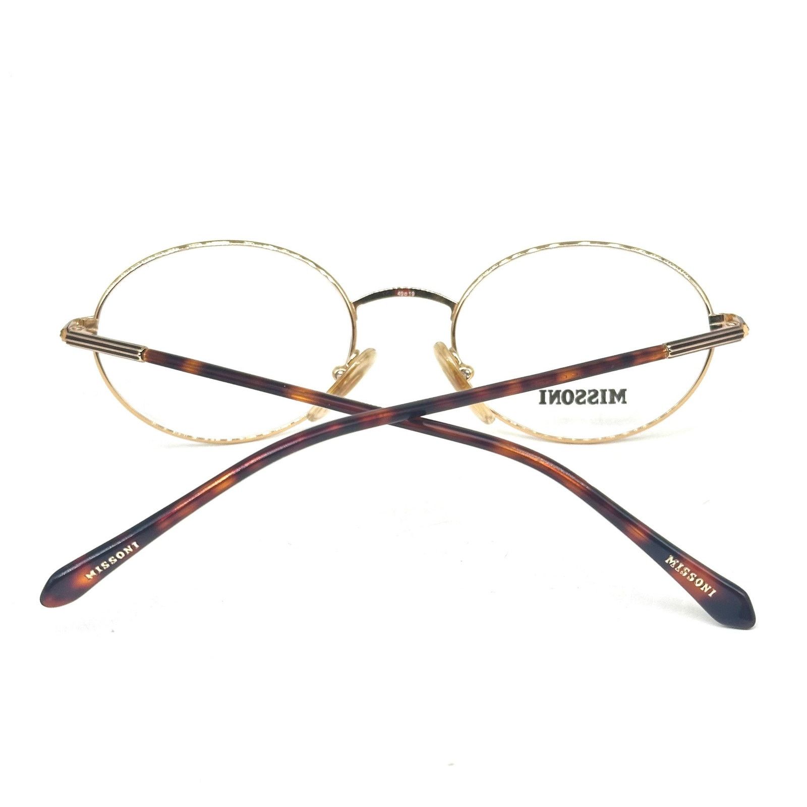 Missoni Missoni M388 oval golden metal frames w tortoise temples NOS Size ONE SIZE - 6 Thumbnail
