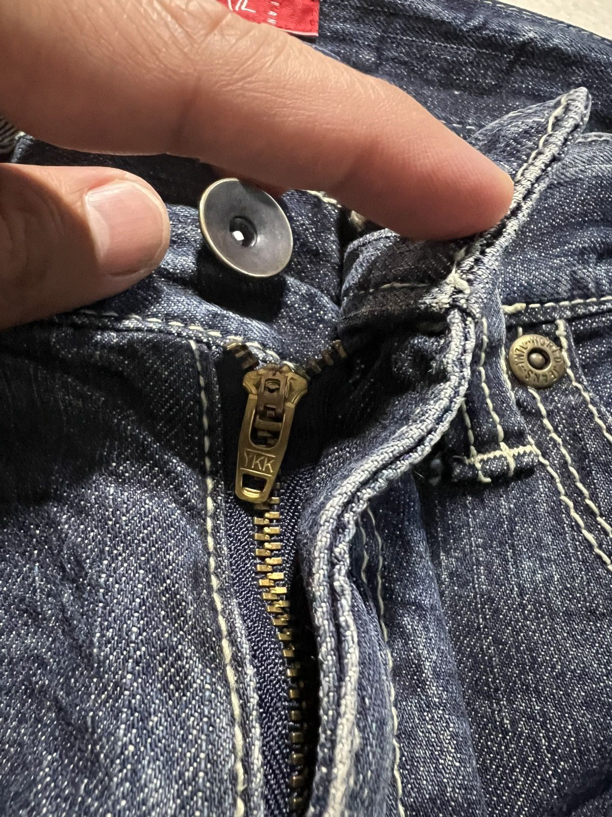 If Six Was Nine × Japanese Brand × Le Grande Bleu (L.G.B.) 💥FLARE💥AVAL WASHED HONEYCOM PUNK JEANS Size US 32 / EU 48 - 14 Thumbnail