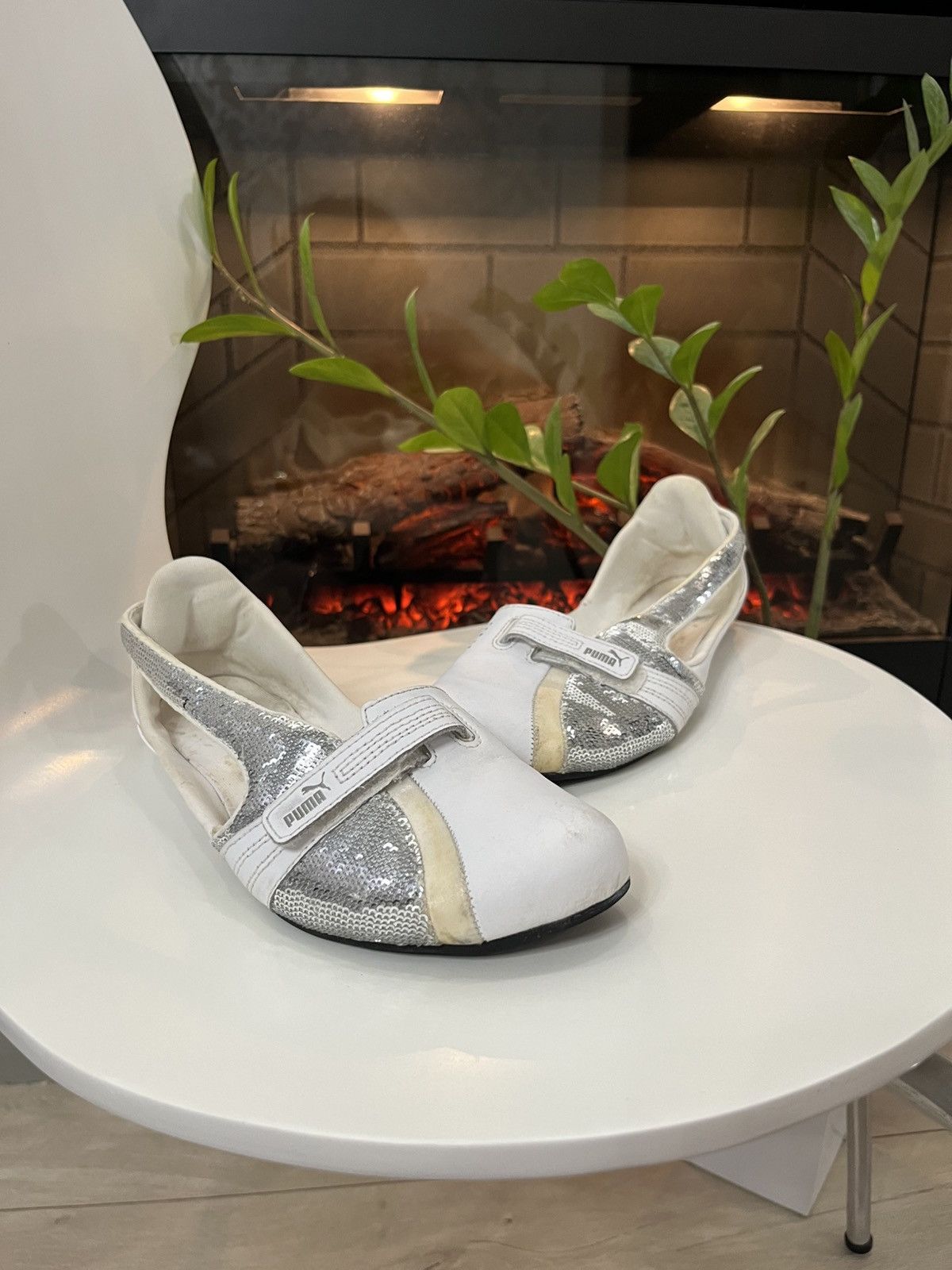 Puma 🔥RARE Puma Speed Cat Silver 00’s Ballets Flats Vintage Shoe Size US 9 / IT 39 - 3 Thumbnail