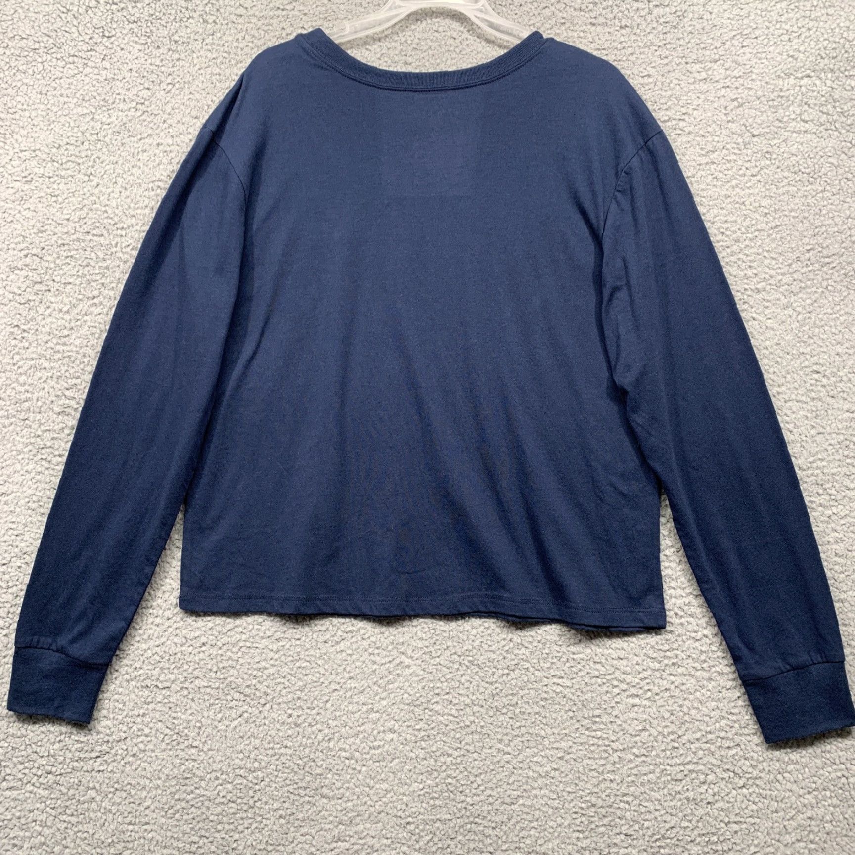 X-LARGE Zoe + Liv T-Shirt XL Long Sleeve Navy Blue White Hugs & Knishes NWT Nike? Size XL / US 12-14 / IT 48-50 - 4 Thumbnail