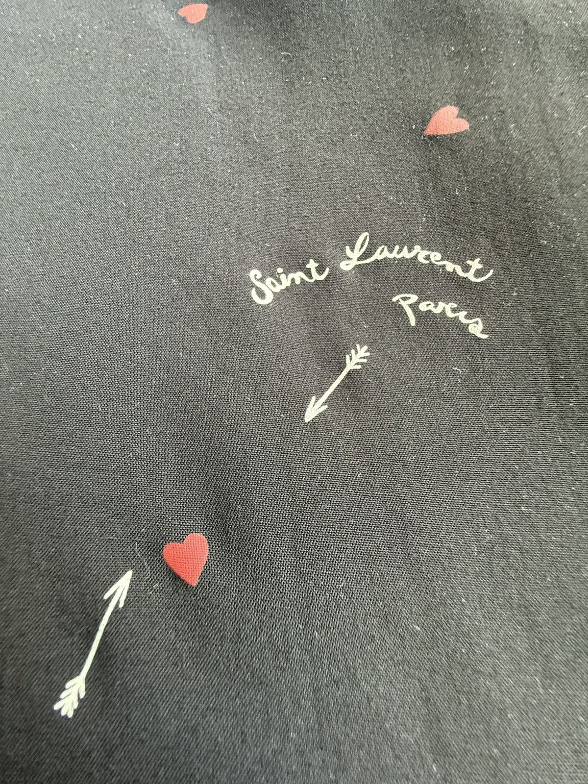 Saint Laurent Paris SS22 Saint Laurent short sleeve shirt heart arrow logo 41 Size US L / EU 52-54 / 3 - 16 Thumbnail