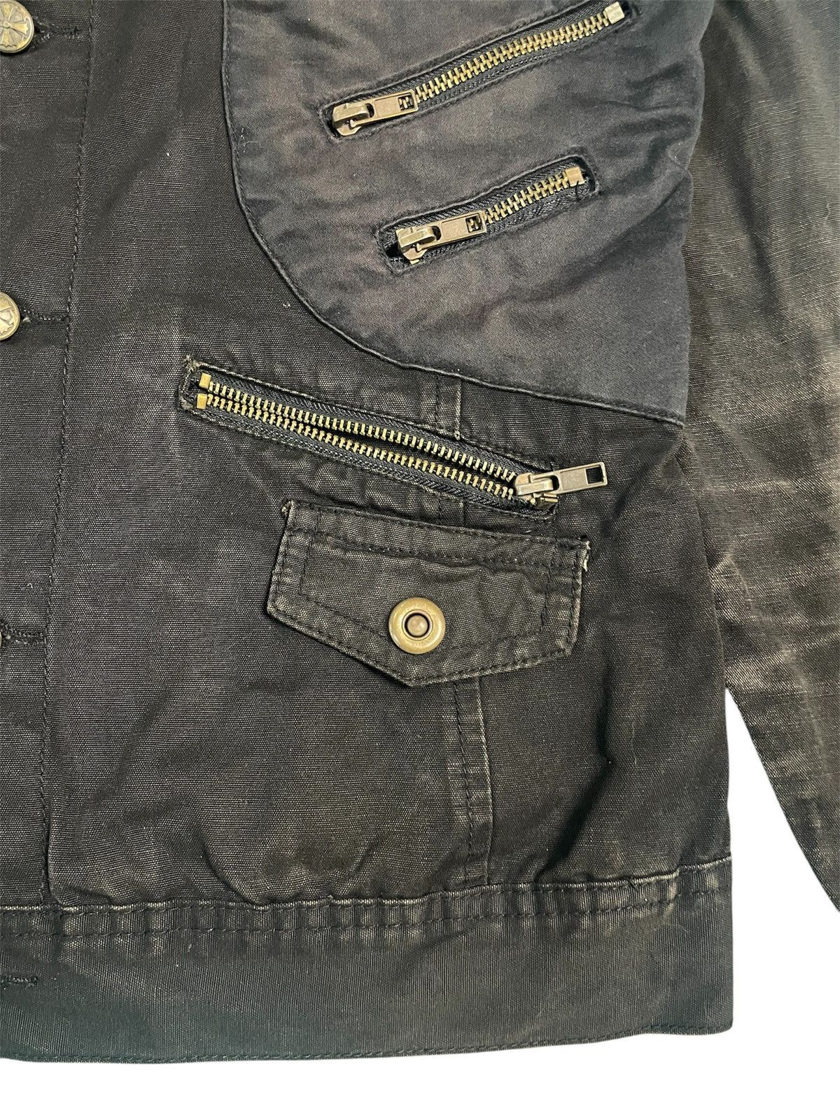 Le Grande Bleu (L.G.B.) Rare Midas Faded Black Zipper Detachable Jacket Size US S / EU 44-46 / 1 - 9 Thumbnail