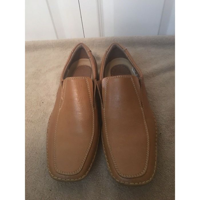 Unkwn New Massimo Castello Shoes Mocacin Loafers Tan Sz 10 Maroon | Grailed