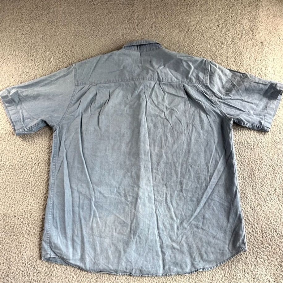 Vintage VINTAGE River Trader Shirt Mens L Blue Button-Up Linen Blend Casual Outdoor Size US L / EU 52-54 / 3 - 2 Thumbnail