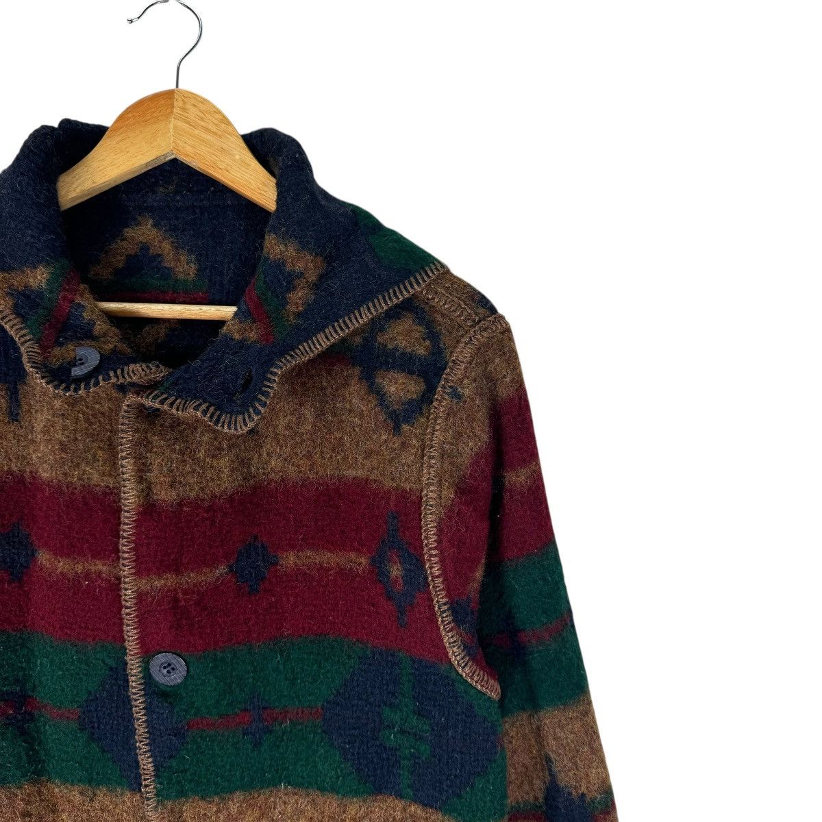 🔥WOOLRICH NATIVE NAVAJO REVERSIBLE LONG JACKET