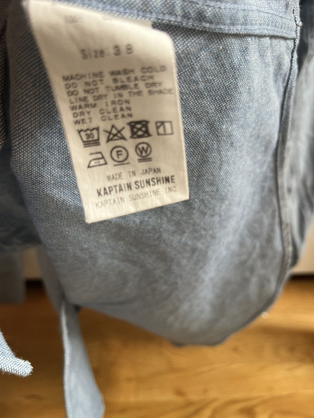 Kaptain Sunshine Kaptain Chambray Long Sleeve Work Shirt Size US M / EU 48-50 / 2 - 4 Thumbnail