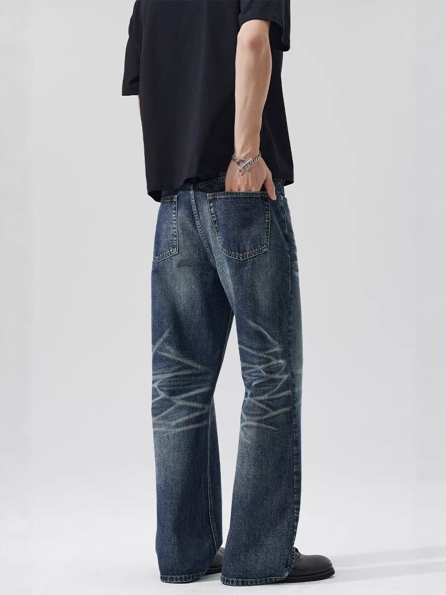 Vintage Men's washed distressed whiskered loose flared jeans Size US 32 / EU 48 - 5 Thumbnail