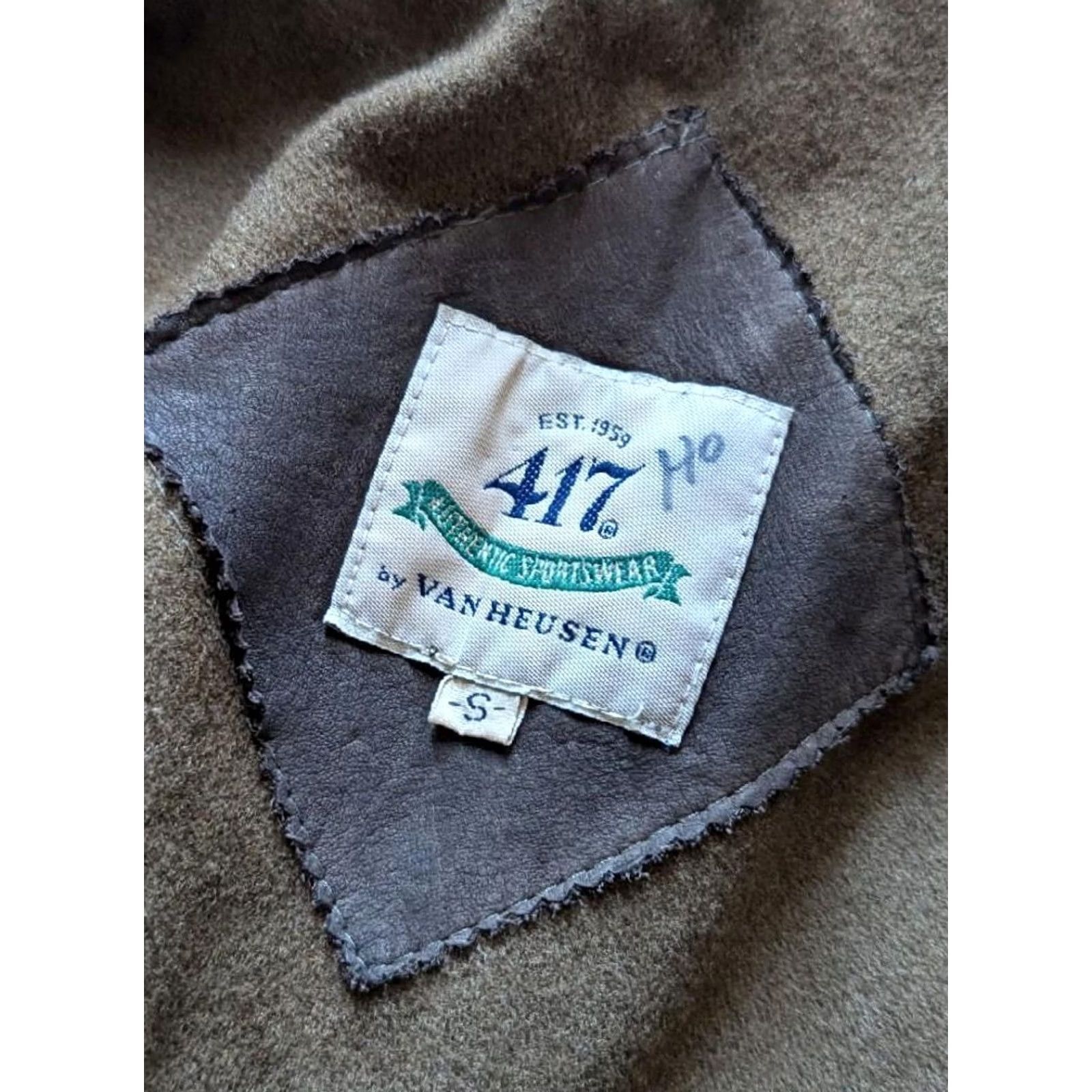 Van Heusen VINTAGE Van Heusen FIELD COAT Parka Coat Mens S Brown Suede Leather Leather Solid 1990s 40-42 Chest Size US S / EU 44-46 / 1 - 6 Thumbnail