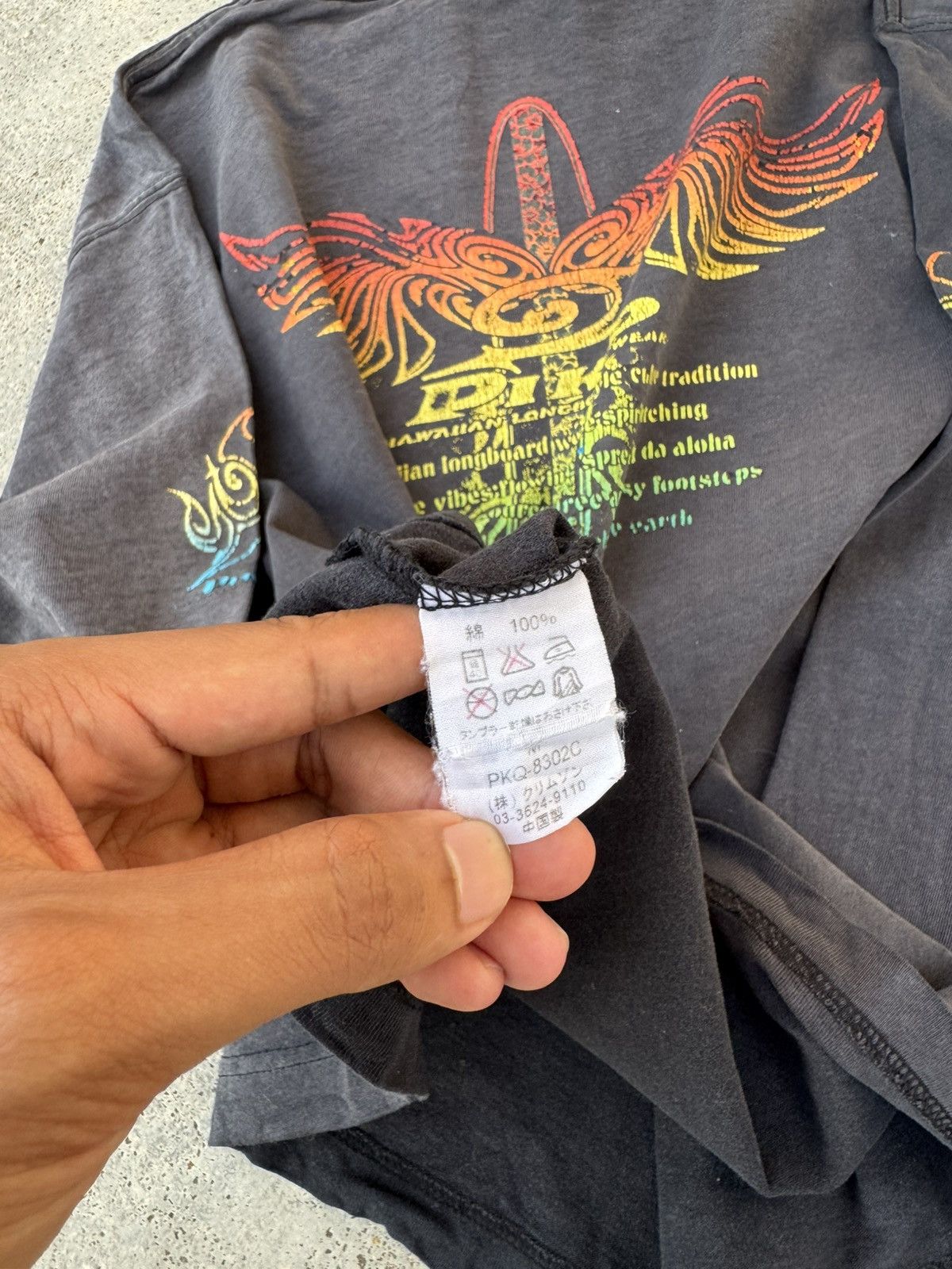 If Six Was Nine Distressed Sun Faded Piko Surf Wear LS Tees Size US M / EU 48-50 / 2 - 3 Thumbnail