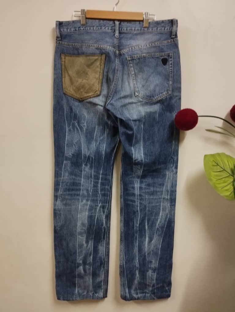 image of In The Attic x Ppfm Sick Japan Designer Takeo Kikuchi Crazy Lightning Wash Jeans, Men's (Size 33)