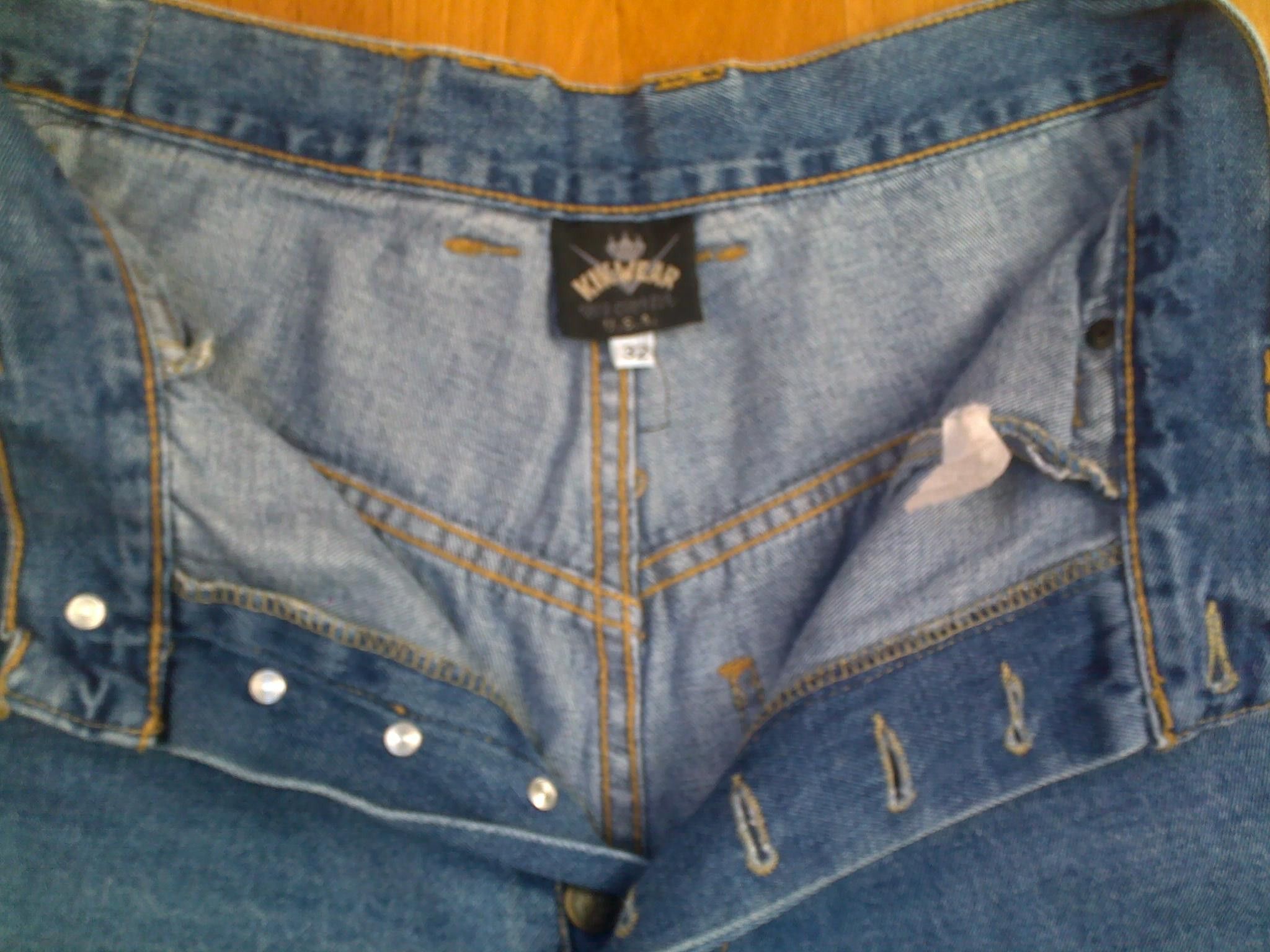 Vintage KIK WEAR jeans shorts, vintage Made in USA, baggy KikWear 32 Size US 32 / EU 48 - 4 Thumbnail