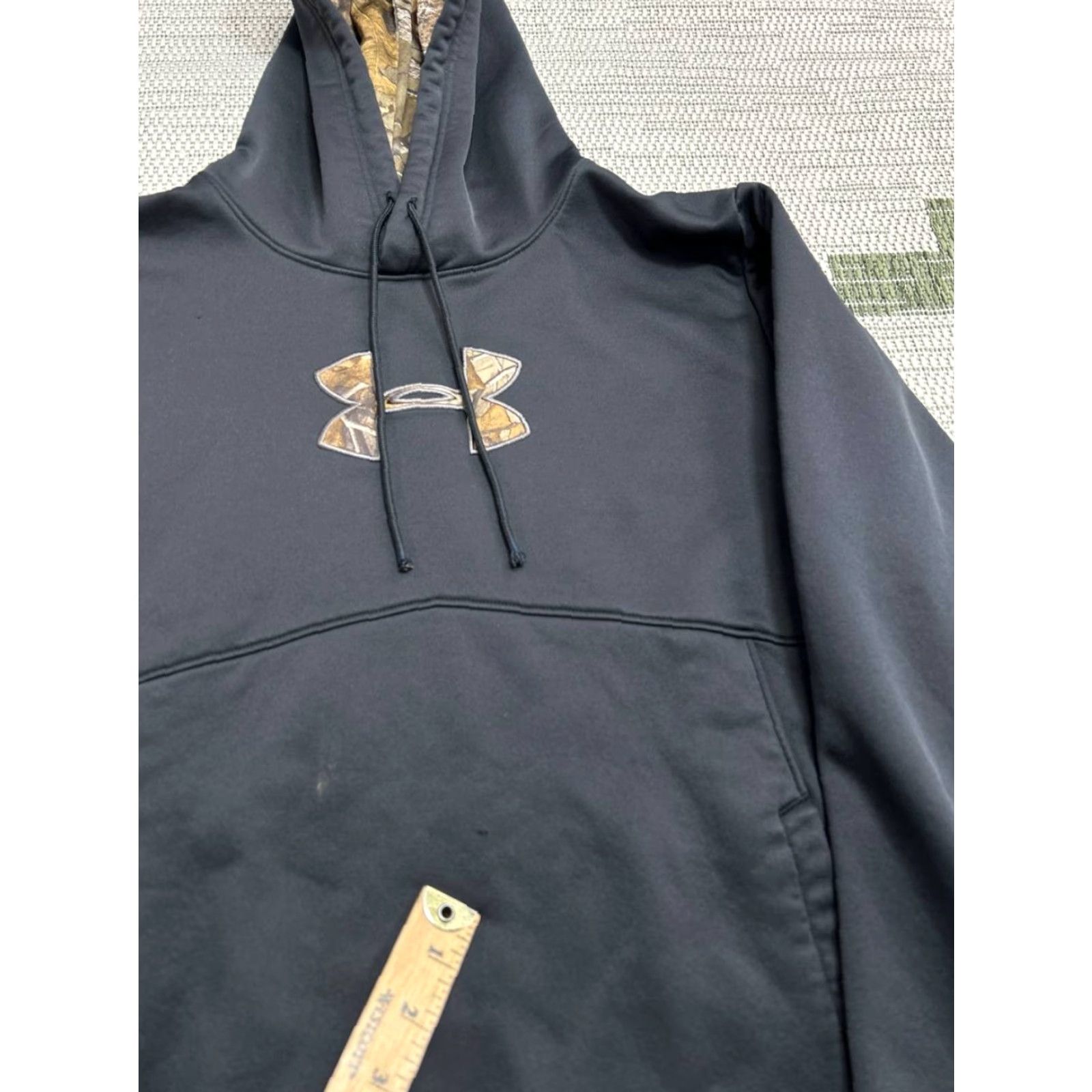 Under Armour Under Armour Icon Caliber Hoodie Mens XL Black Embroidered Logo Fleece Lined Size US XL / EU 56 / 4 - 5 Thumbnail
