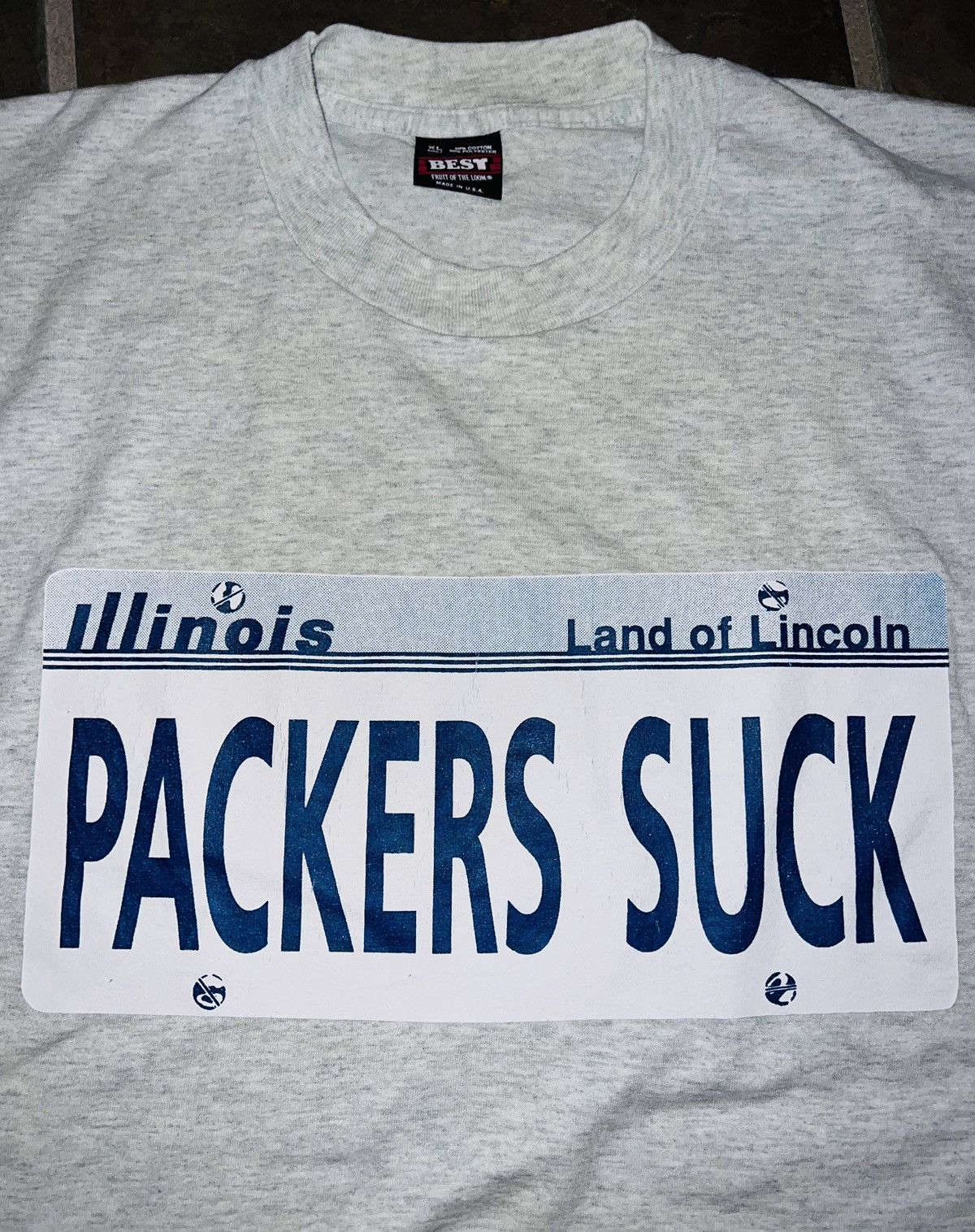 Vintage VINTAGE PACKERS SUCK LICENSE PLATE TEE Size US XL / EU 56 / 4 - 6 Thumbnail