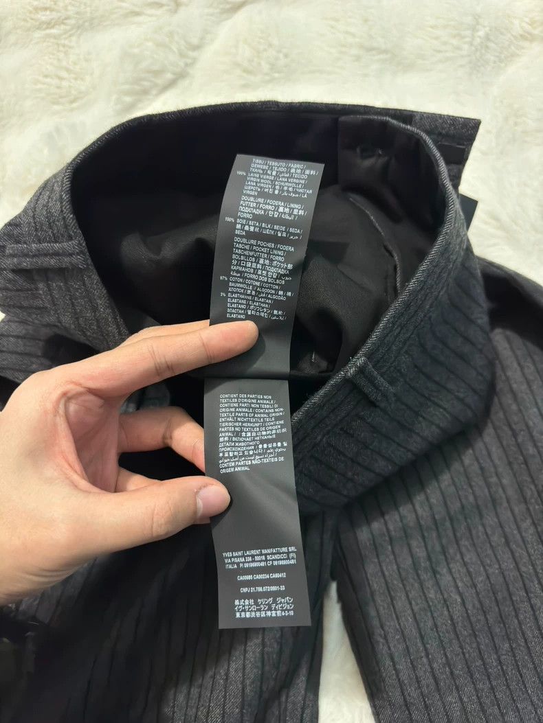 Yves Saint Laurent saint laurent size US 50 Dark grey striped trousers 2501-Ne Size US 34 / EU 50 - 5 Thumbnail