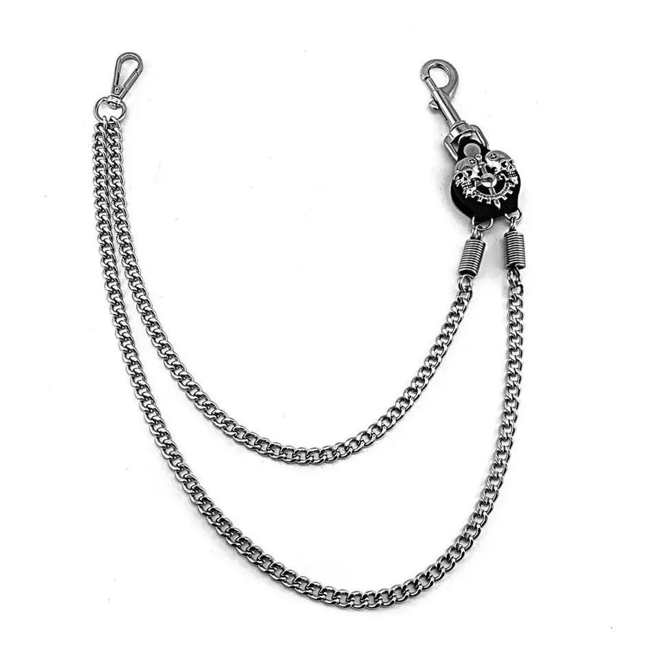 Other Skull tow Lines Biker Punk Rocker Pant Keychain Wallet Chain Size ONE SIZE - 2 Thumbnail