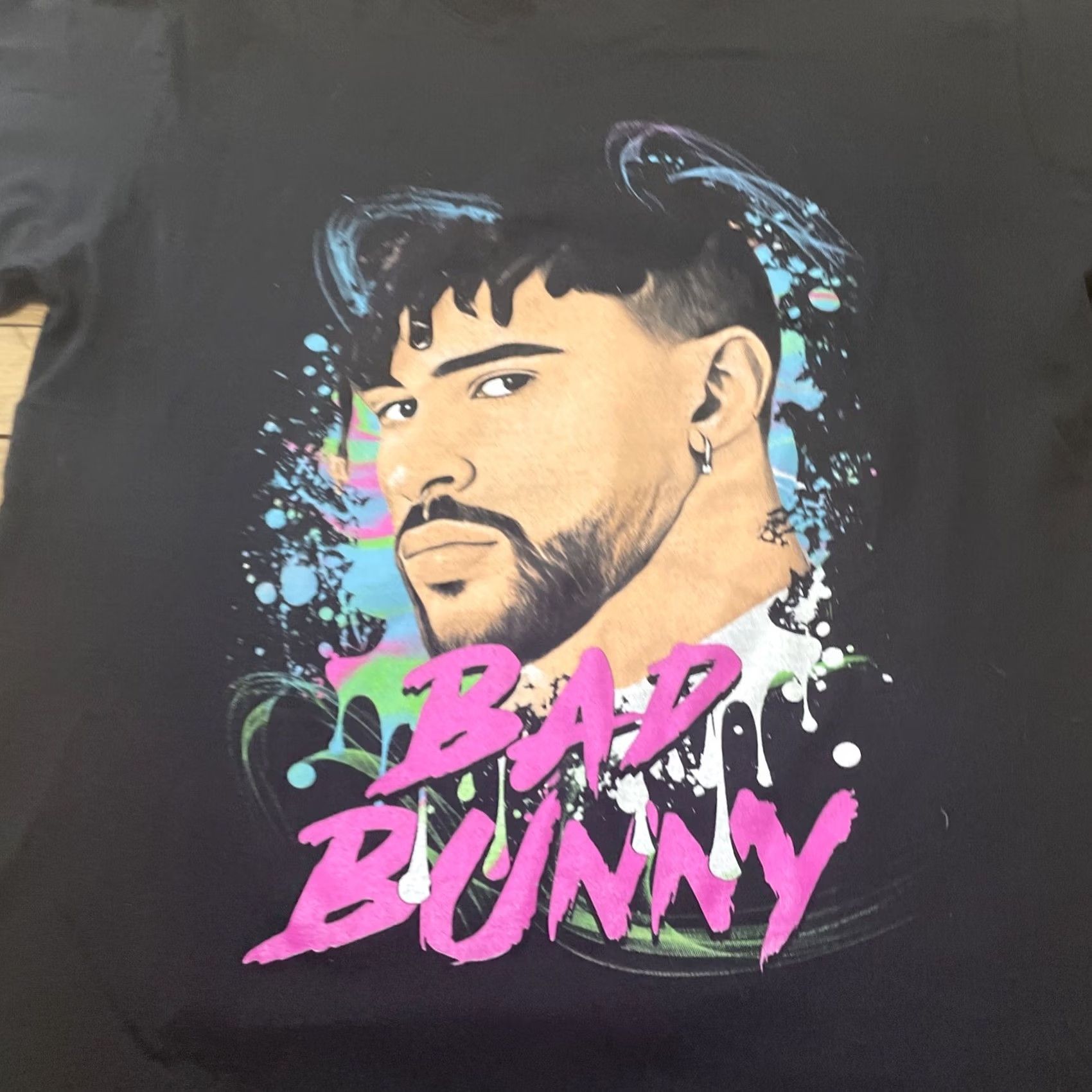 Pinko Bad Bunny T-Shirt Men M Black Pink Graphic Tee Short Sleeve Crew Hip Hop Size US M / EU 48-50 / 2 - 3 Thumbnail