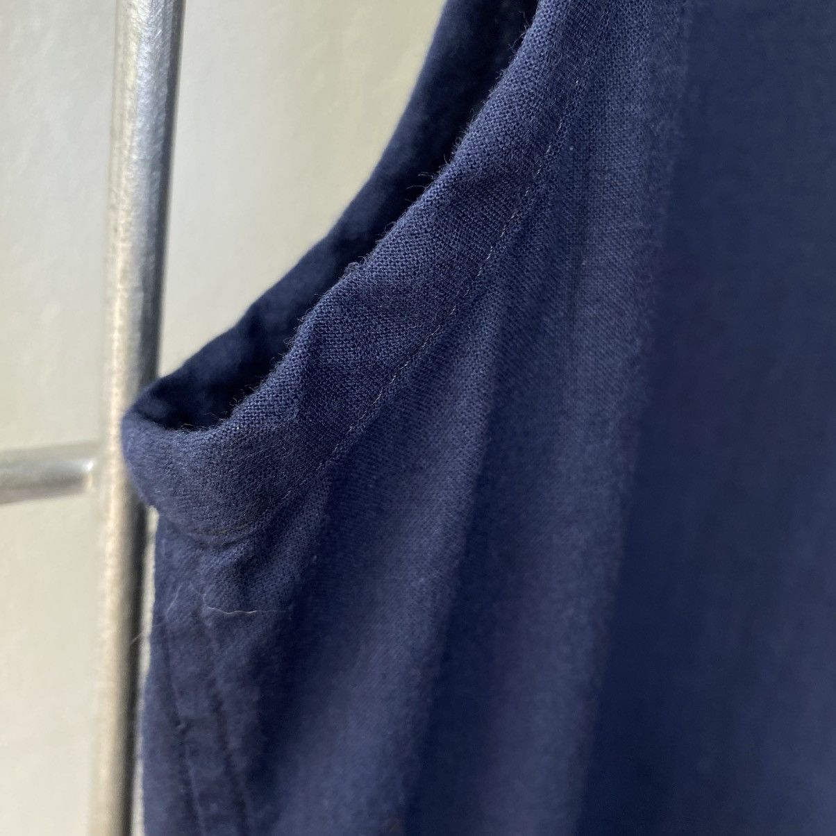 Comme des Garcons Comme des Garcons Navy Sleeveless Button Top Size L / US 10 / IT 46 - 4 Thumbnail