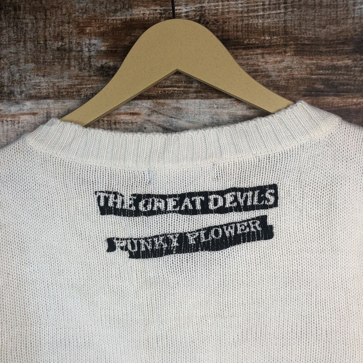 Japanese Brand Das Ziel White skull punk Knitwear #A1888 Size L / US 10 / IT 46 - 13 Thumbnail