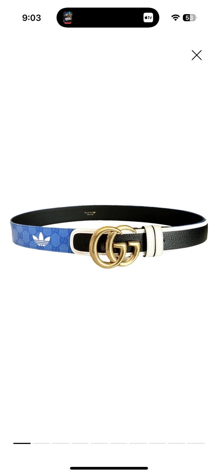 Adidas × Gucci HOLY GRAIL 🏆 - Gucci x Adidas Runway Belt - Supreme Logo GG Size 36 - 8 Thumbnail