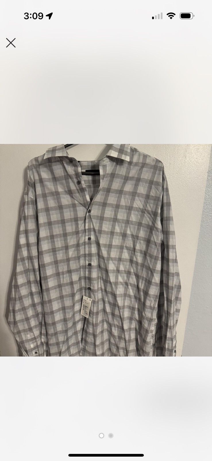 Saks Fifth Avenue Brand new Saks 5th ave plaid button-up shirt # Size US XXL / EU 58 / 5 - 1 Thumbnail