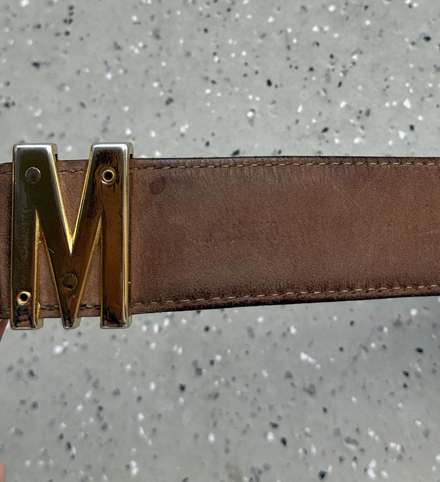 Moschino Vintage Moschino Womens Lettering Logo Leather Belt 85 cm Size ONE SIZE - 19 Thumbnail