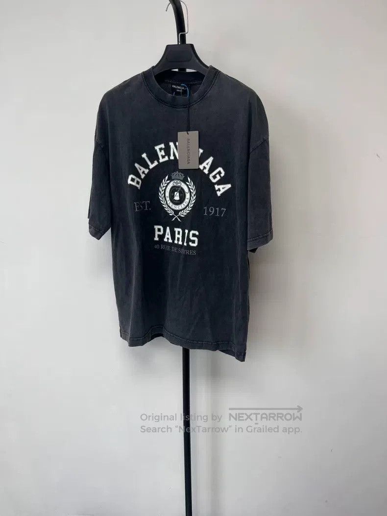 Balenciaga Balenciaga Wheat穗1917 Logo Vintage Wash Distressed Ripped Size XS / US 0-2 / IT 36-38 - 1 Thumbnail